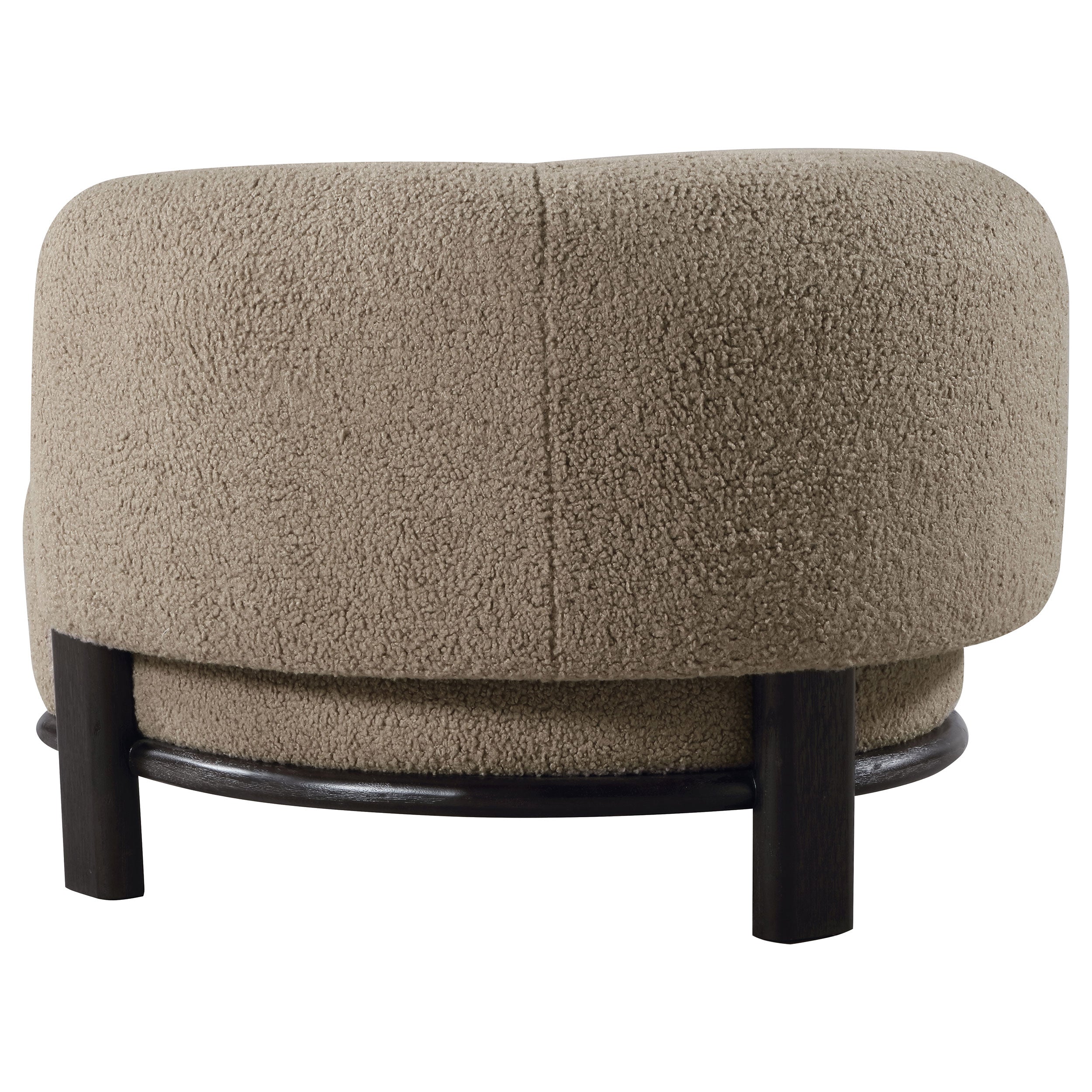 Lawler Upholstered Barrel Back Accent Chair Brown and Black — view 6