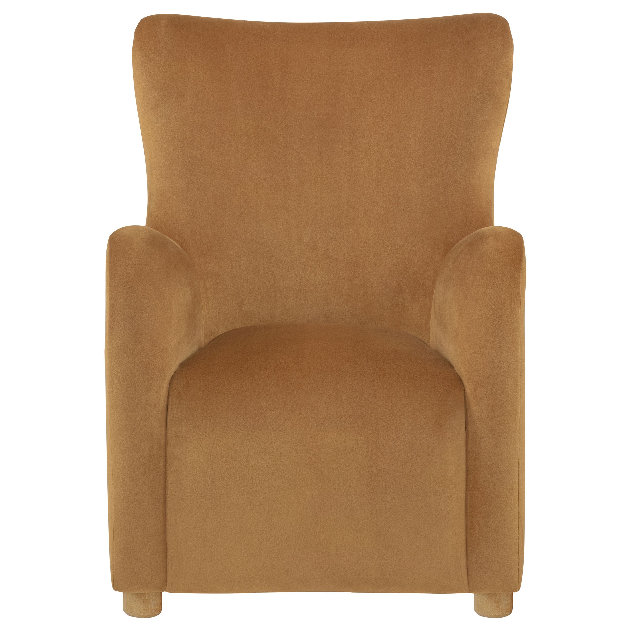 Thornton Velvet Upholstered Wingback Lounge Accent Chair Cognac — view 3
