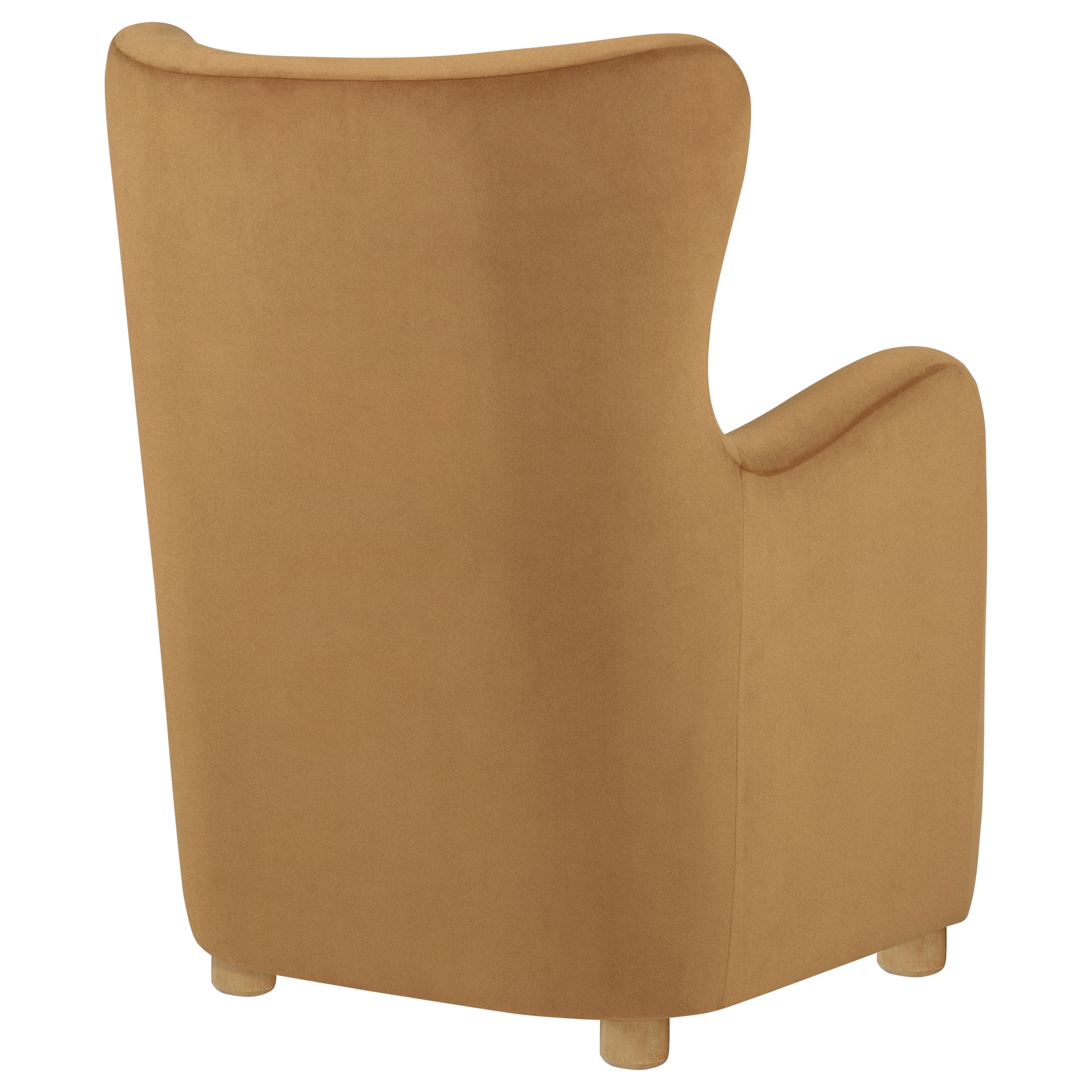 Thornton Velvet Upholstered Wingback Lounge Accent Chair Cognac — view 8