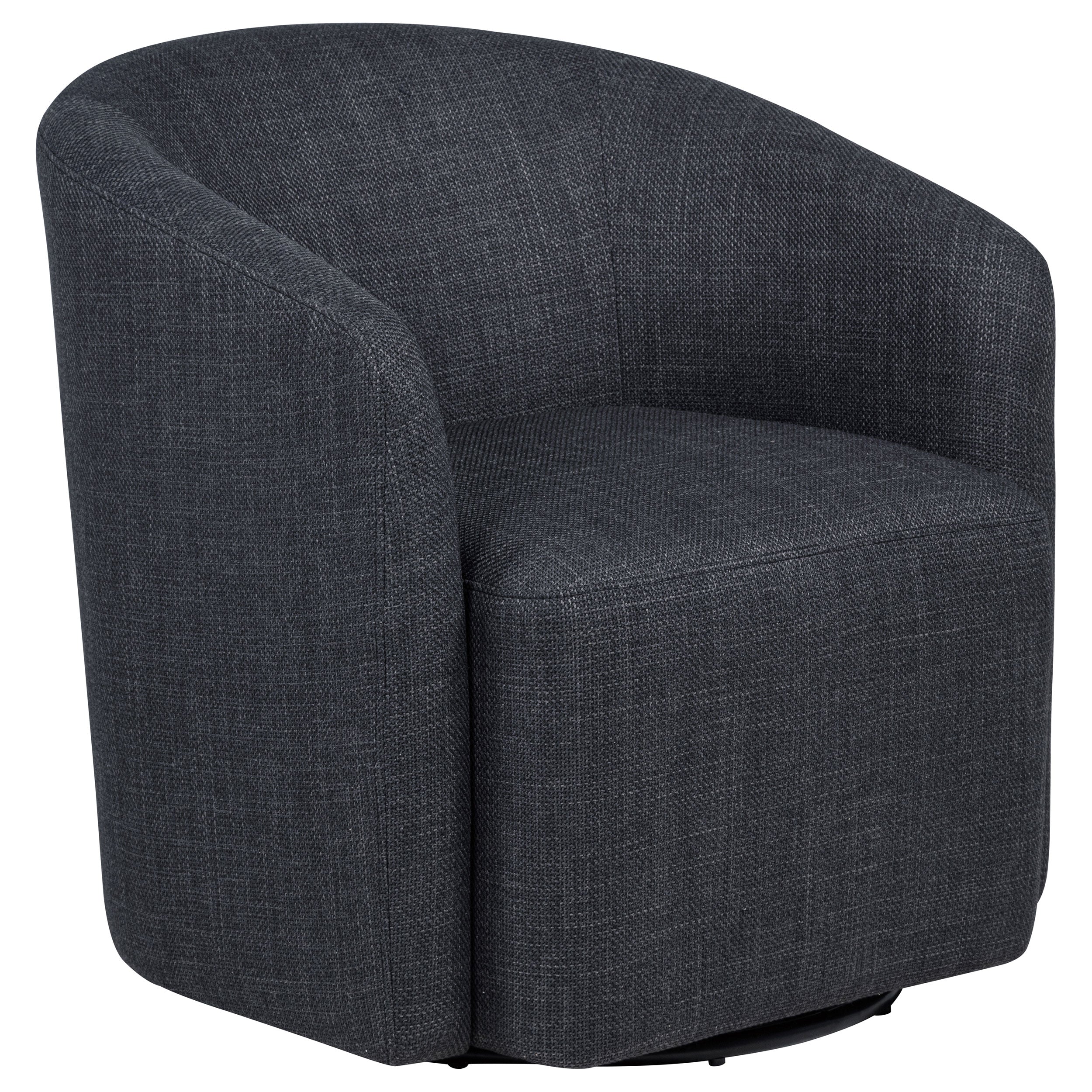 Mossbrook Fabric Upholstered Swivel Accent Chair Anthracite — view 1
