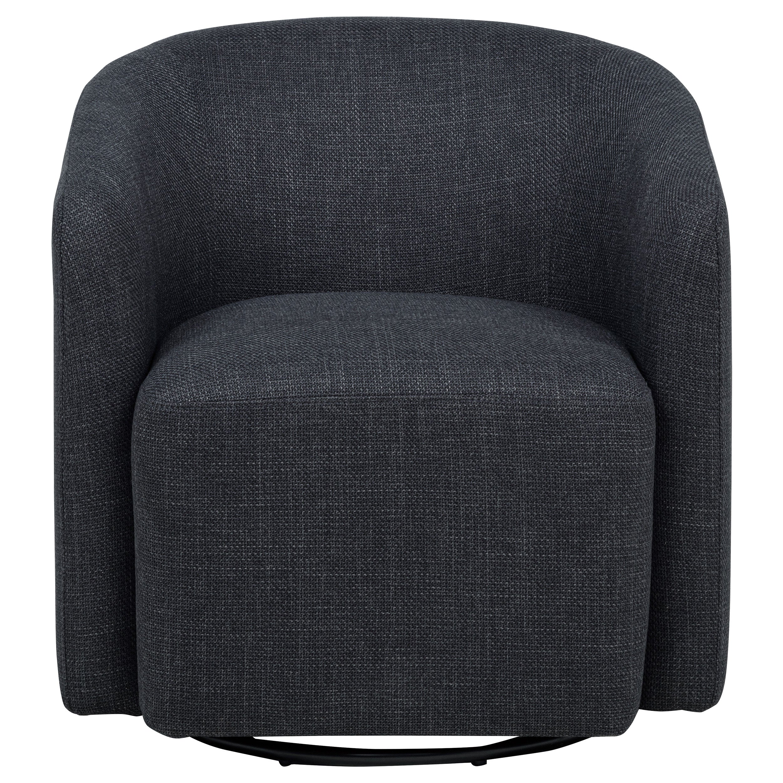 Mossbrook Fabric Upholstered Swivel Accent Chair Anthracite — view 3