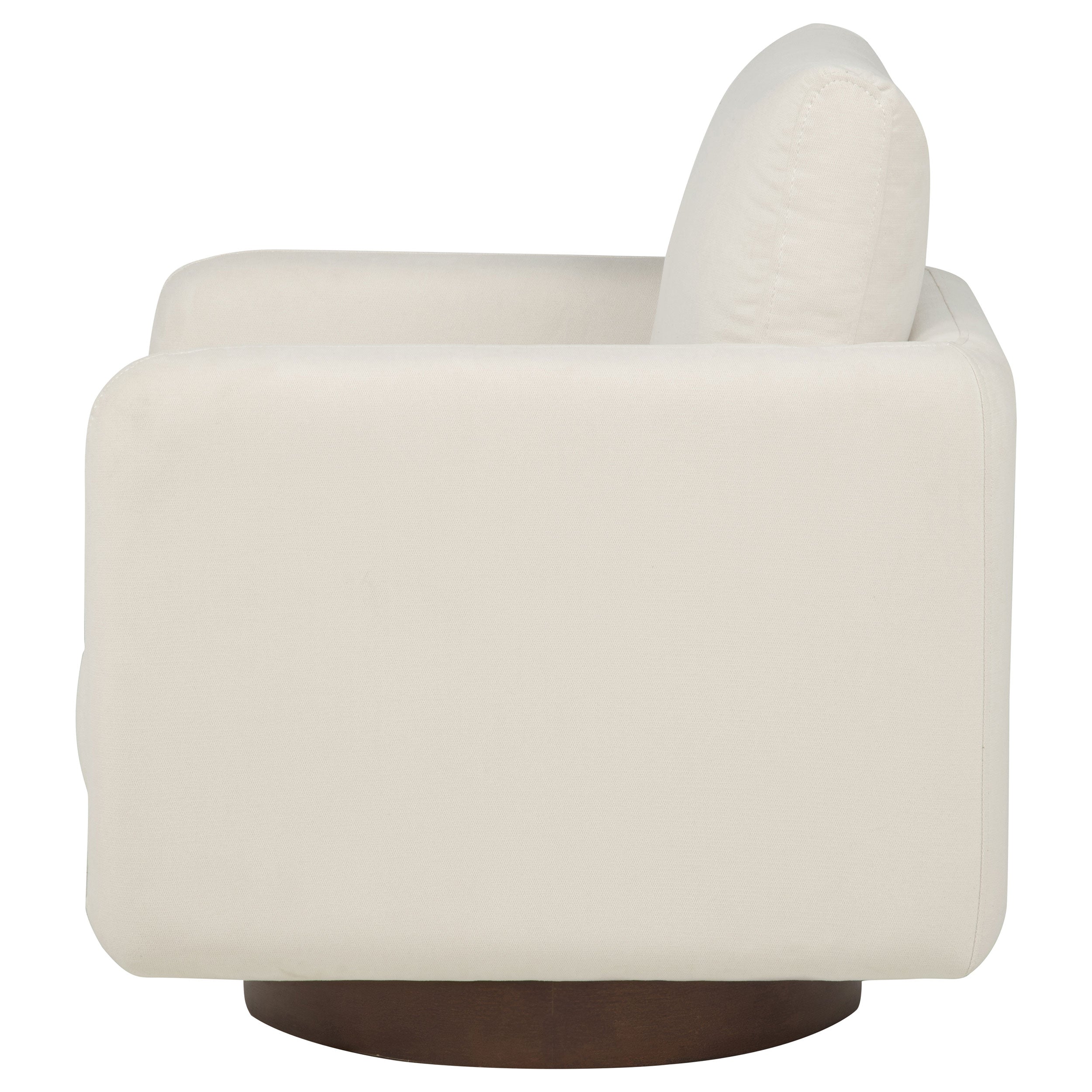 Iris Fabric Upholstered Swivel Accent Chair Ivory — view 5