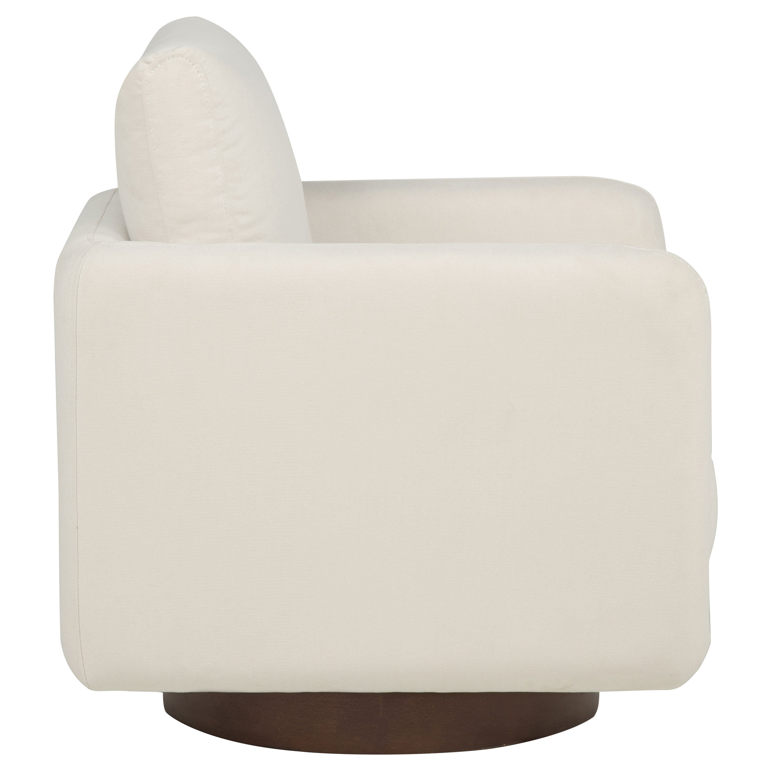Iris Fabric Upholstered Swivel Accent Chair Ivory — view 9