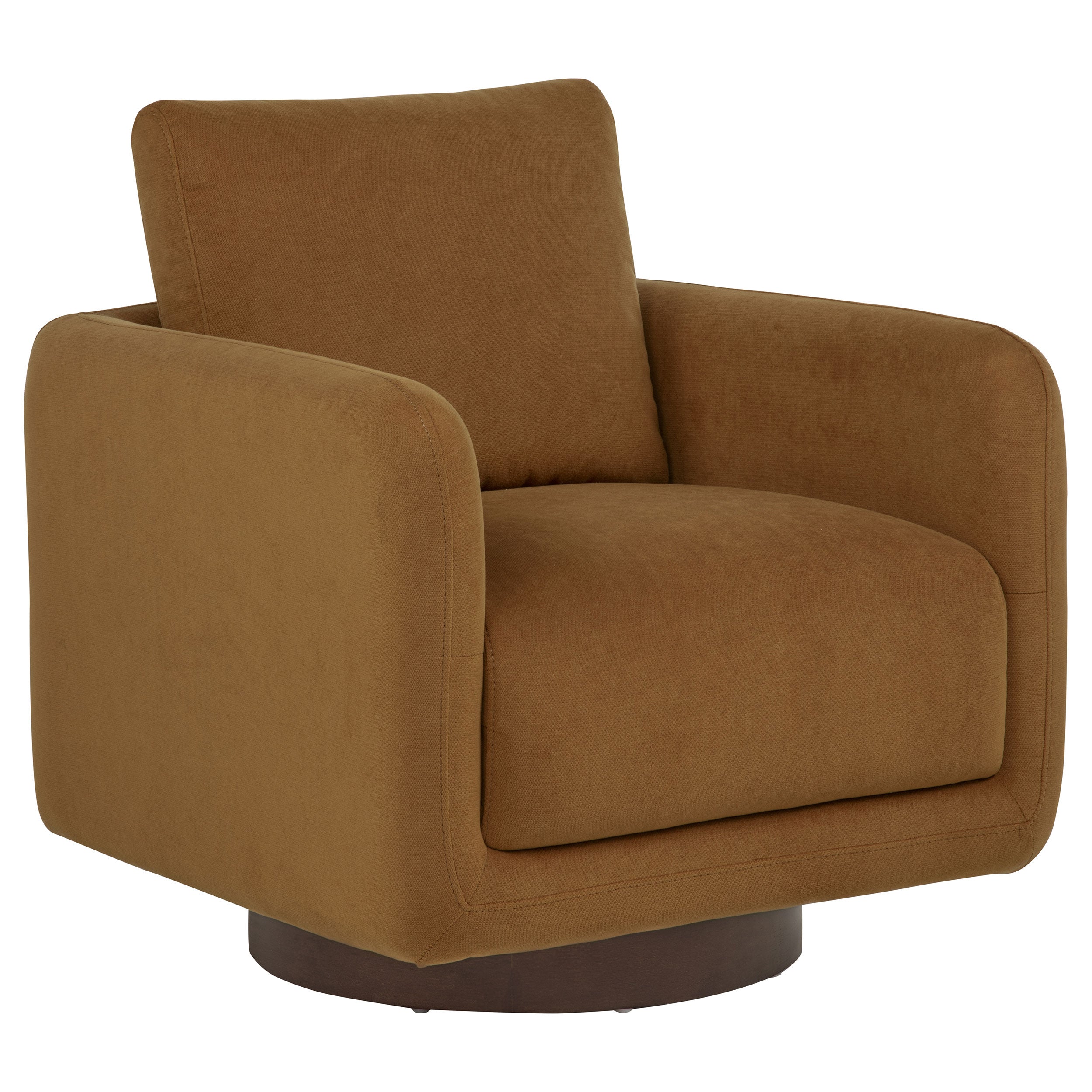 Iris Fabric Upholstered Swivel Accent Chair Rust — view 1