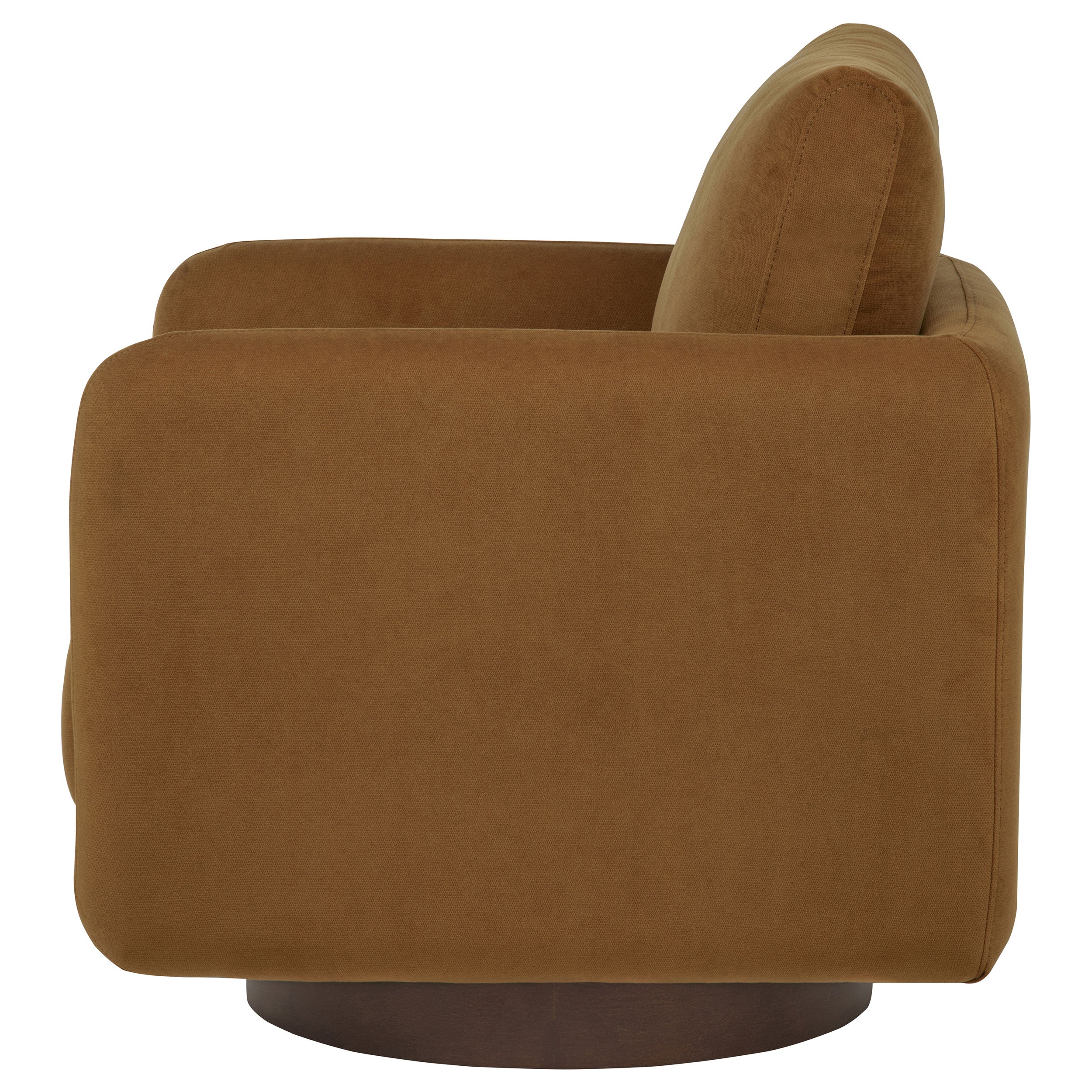 Iris Fabric Upholstered Swivel Accent Chair Rust — view 5