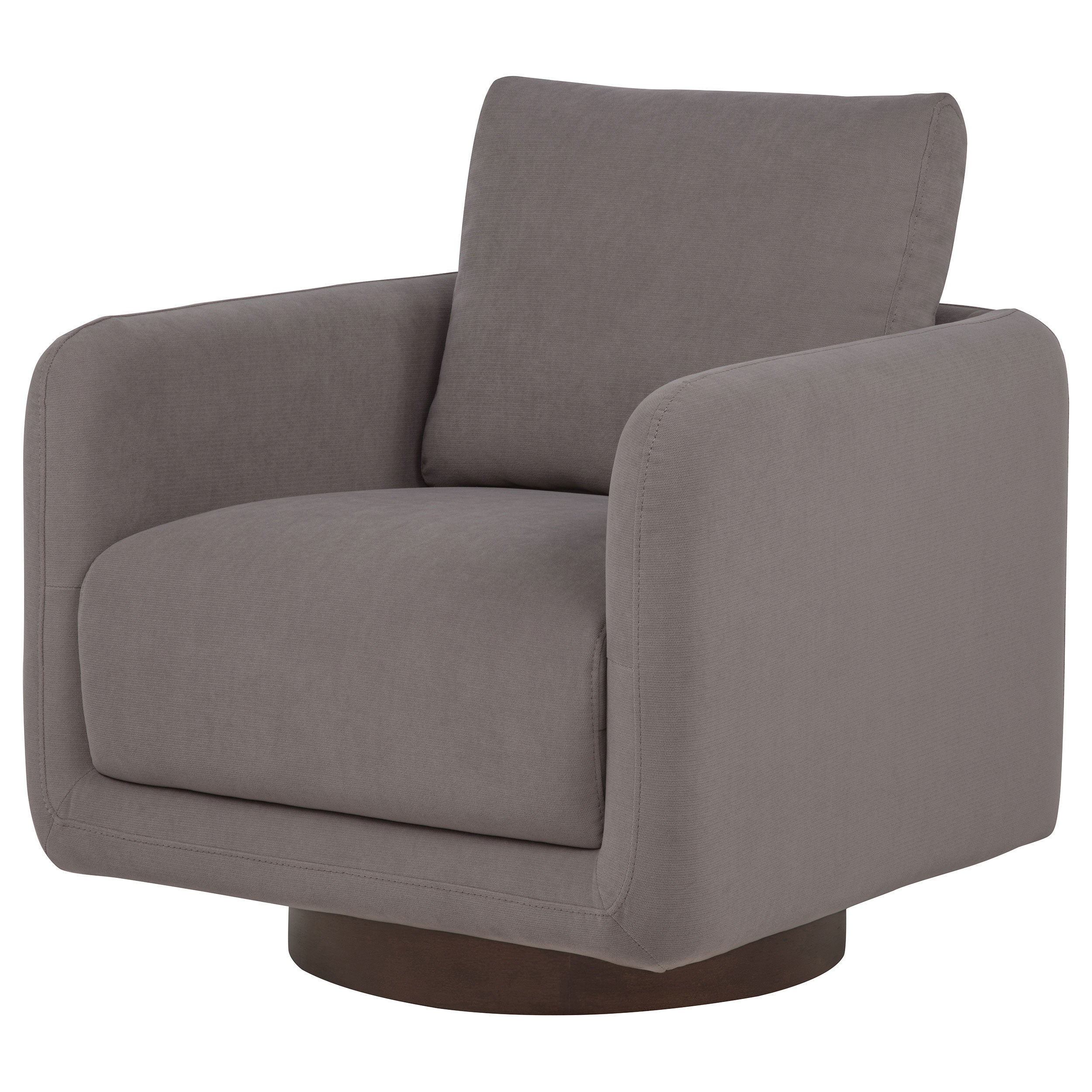 Iris Fabric Upholstered Swivel Accent Chair Stone — view 4