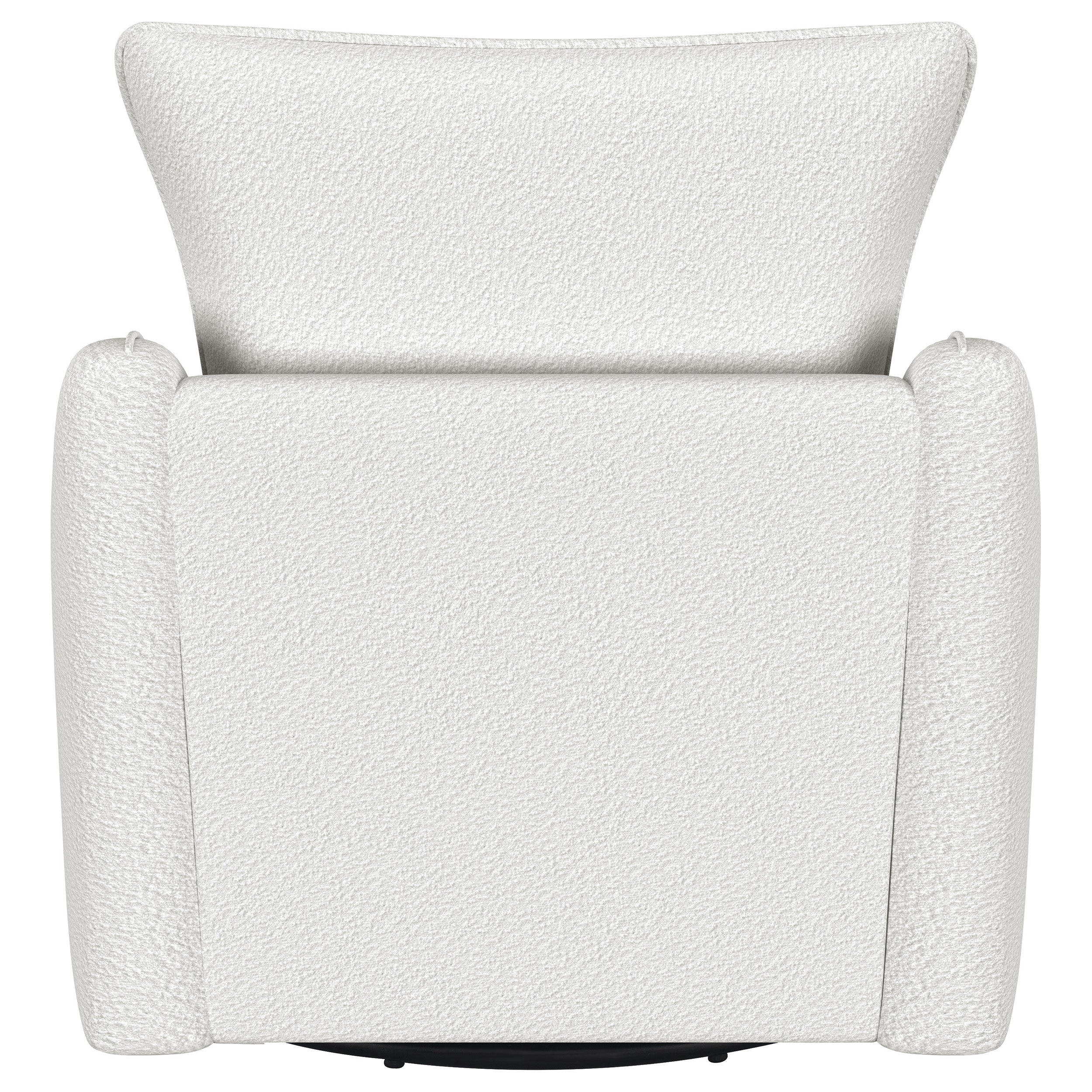 Madia Upholstered Sloped Arm Swivel Glider Chair Vanilla — view 7
