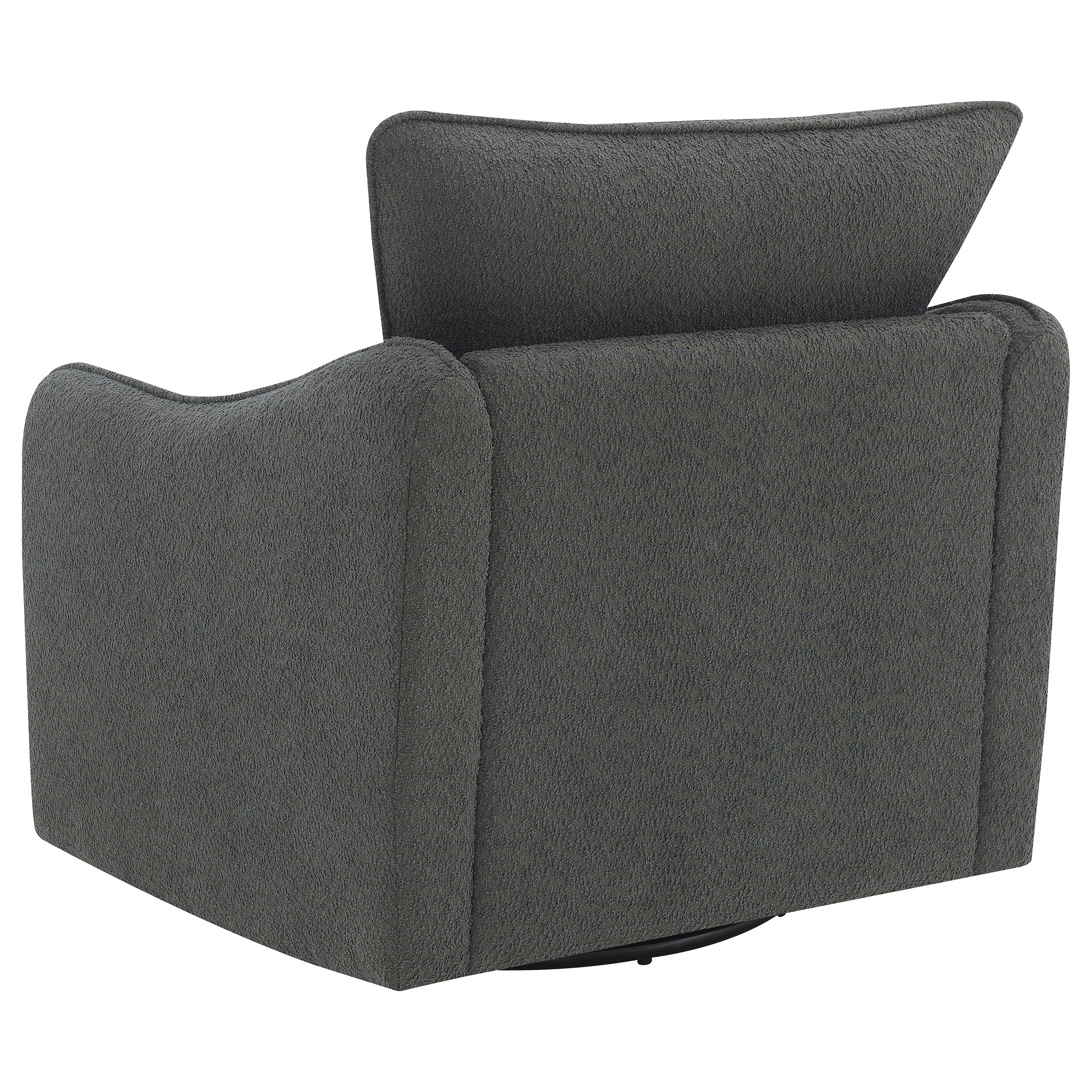 Madia Upholstered Sloped Arm Swivel Glider Chair Charcoal — view 6