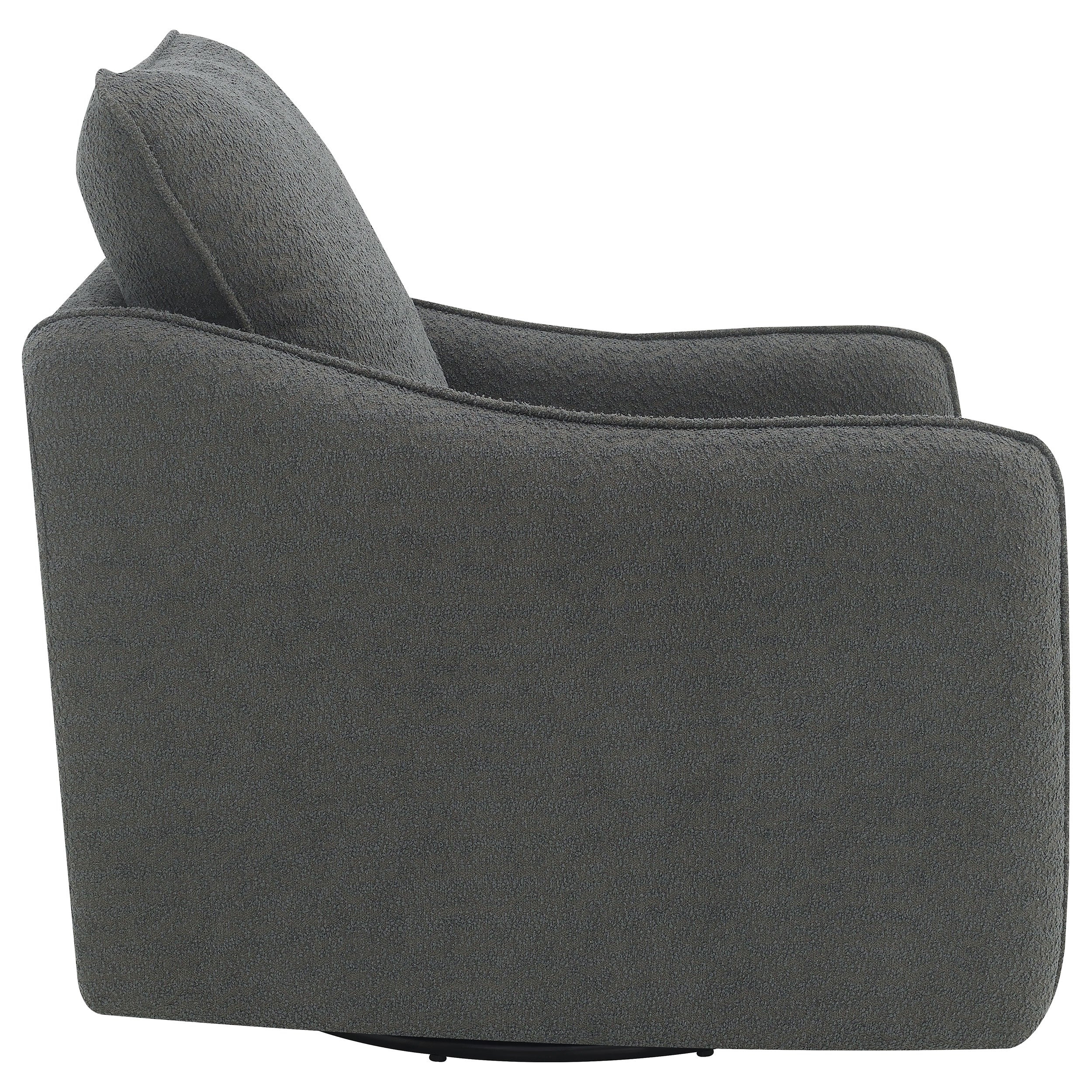 Madia Upholstered Sloped Arm Swivel Glider Chair Charcoal — view 8