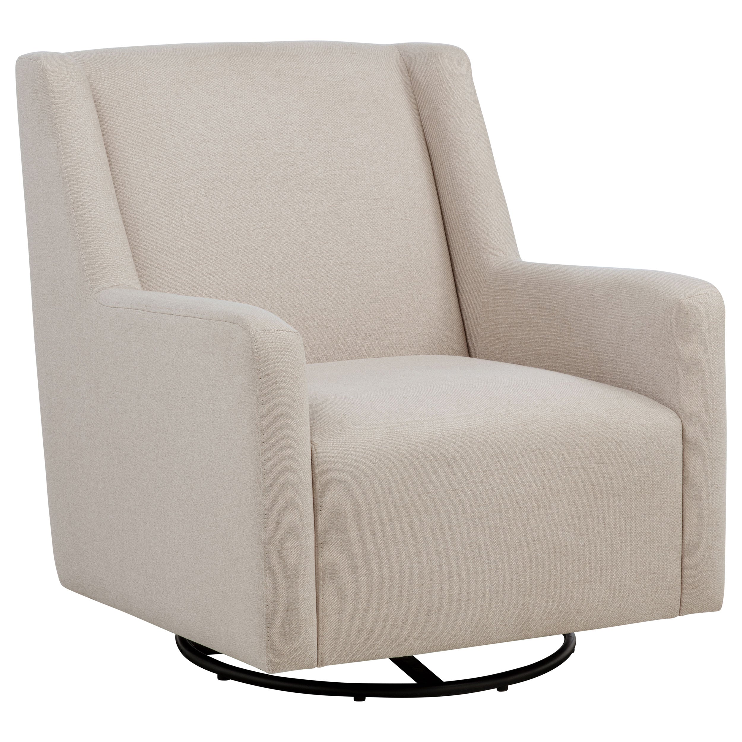 Sorrel Fabric Upholstered Swivel Glider Arm Chair Latte — view 1