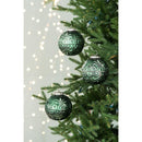 Christmas Ball Ornaments, Glass Decorative Hanging Ball Christmas Tree Ornaments, For Holiday Party Decorations (Set of 6) - Green