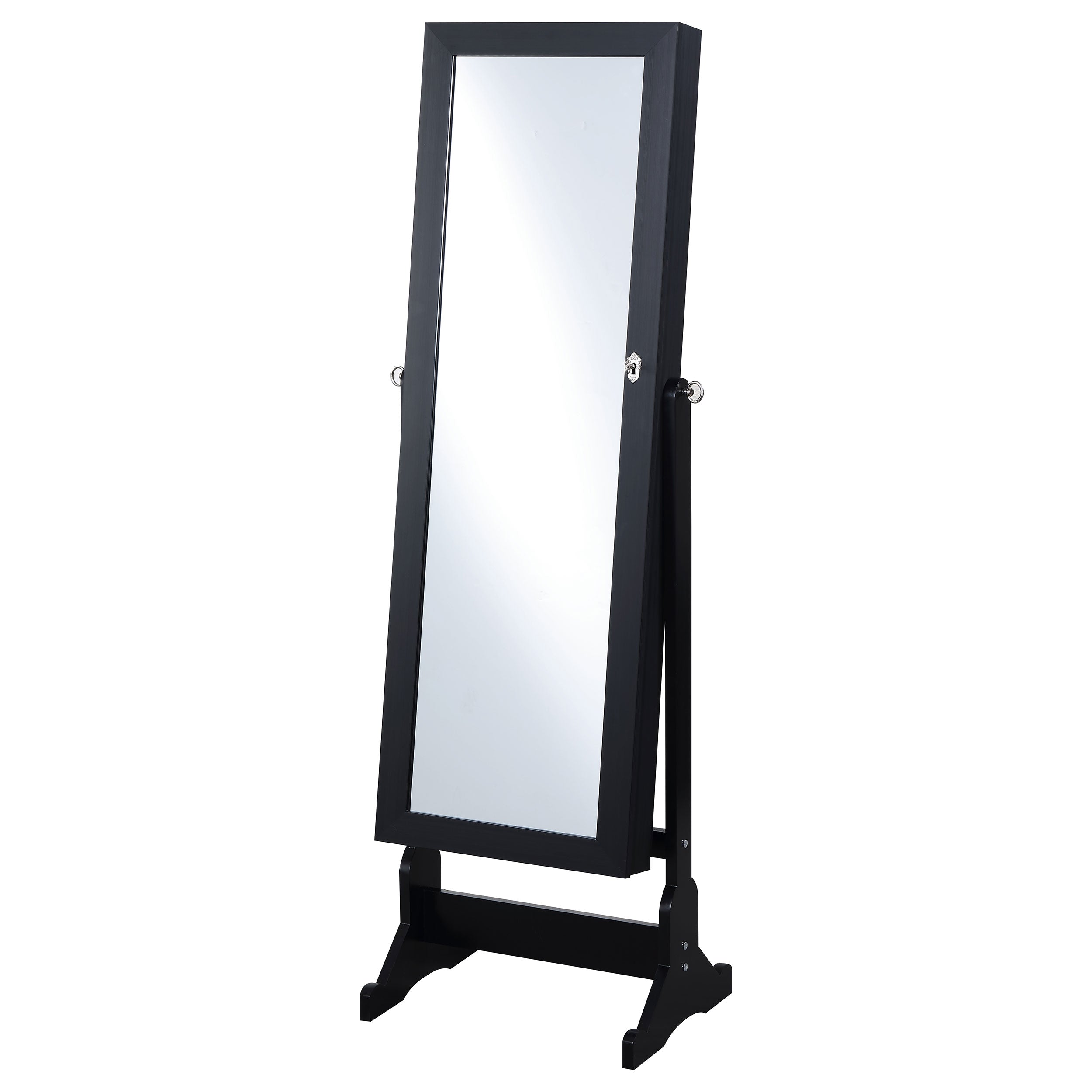 Tutuola Cheval Mirror with Jewelry Storage Black — view 1