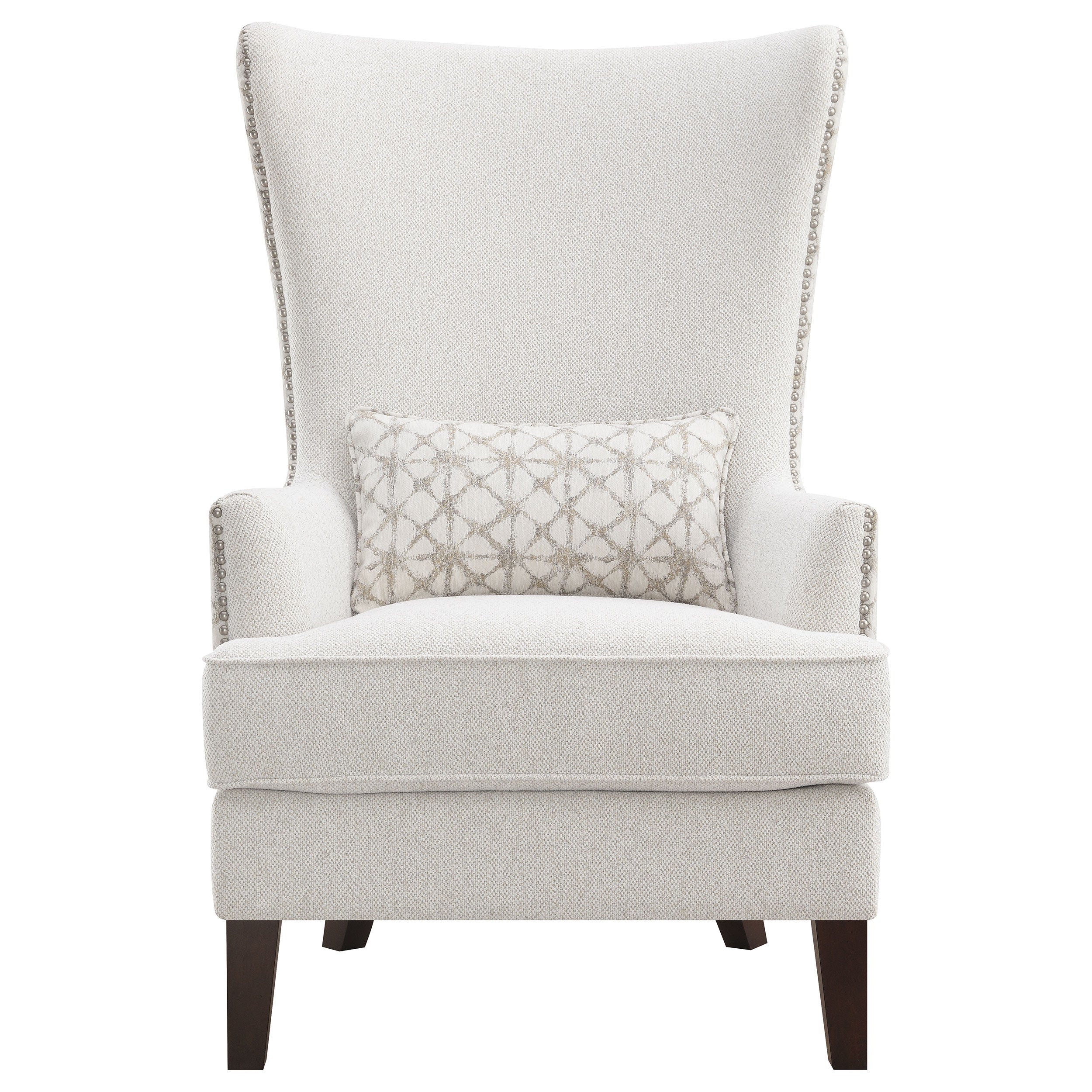 Pippin Upholstered High Wingback Accent Chair Latte — view 3