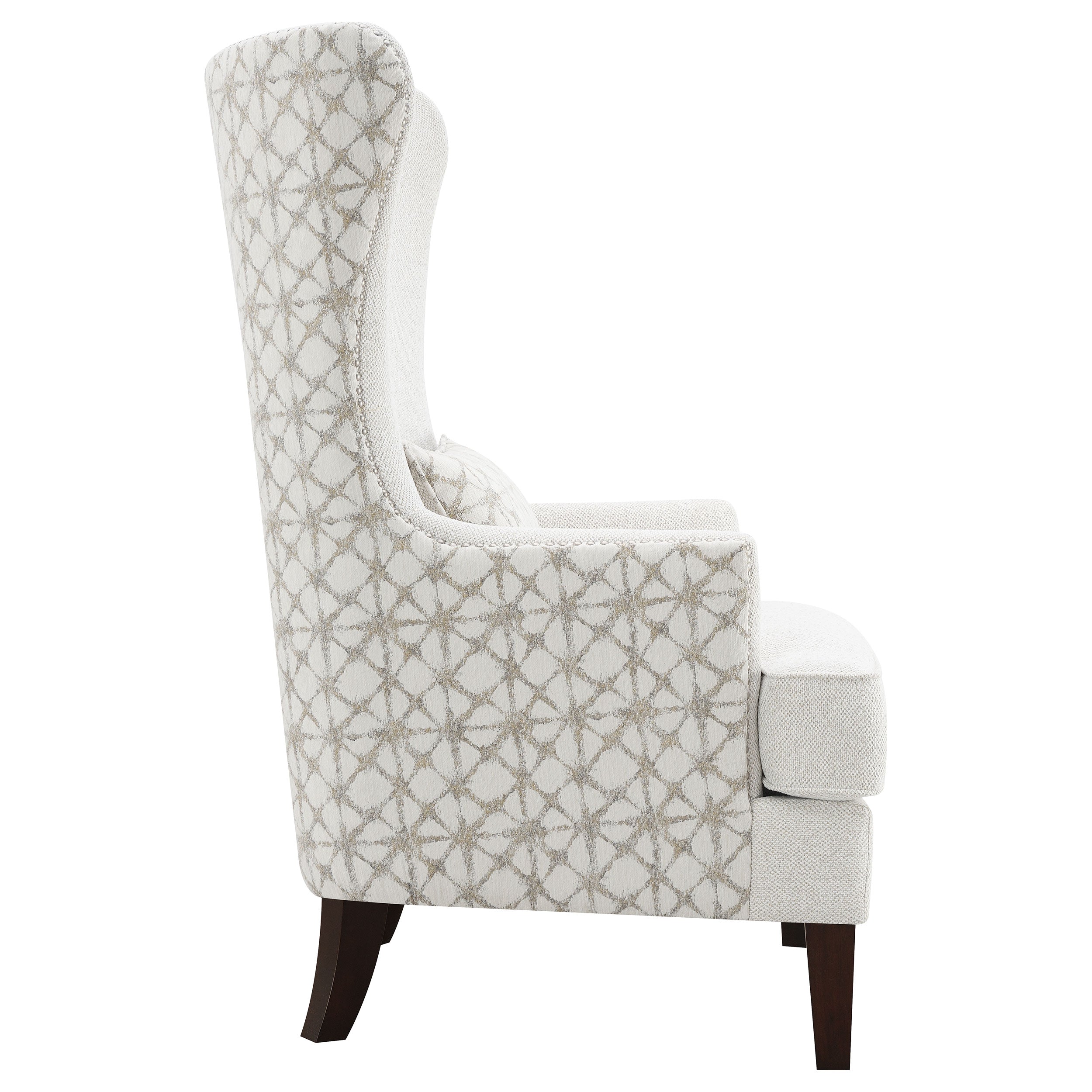 Pippin Upholstered High Wingback Accent Chair Latte — view 9