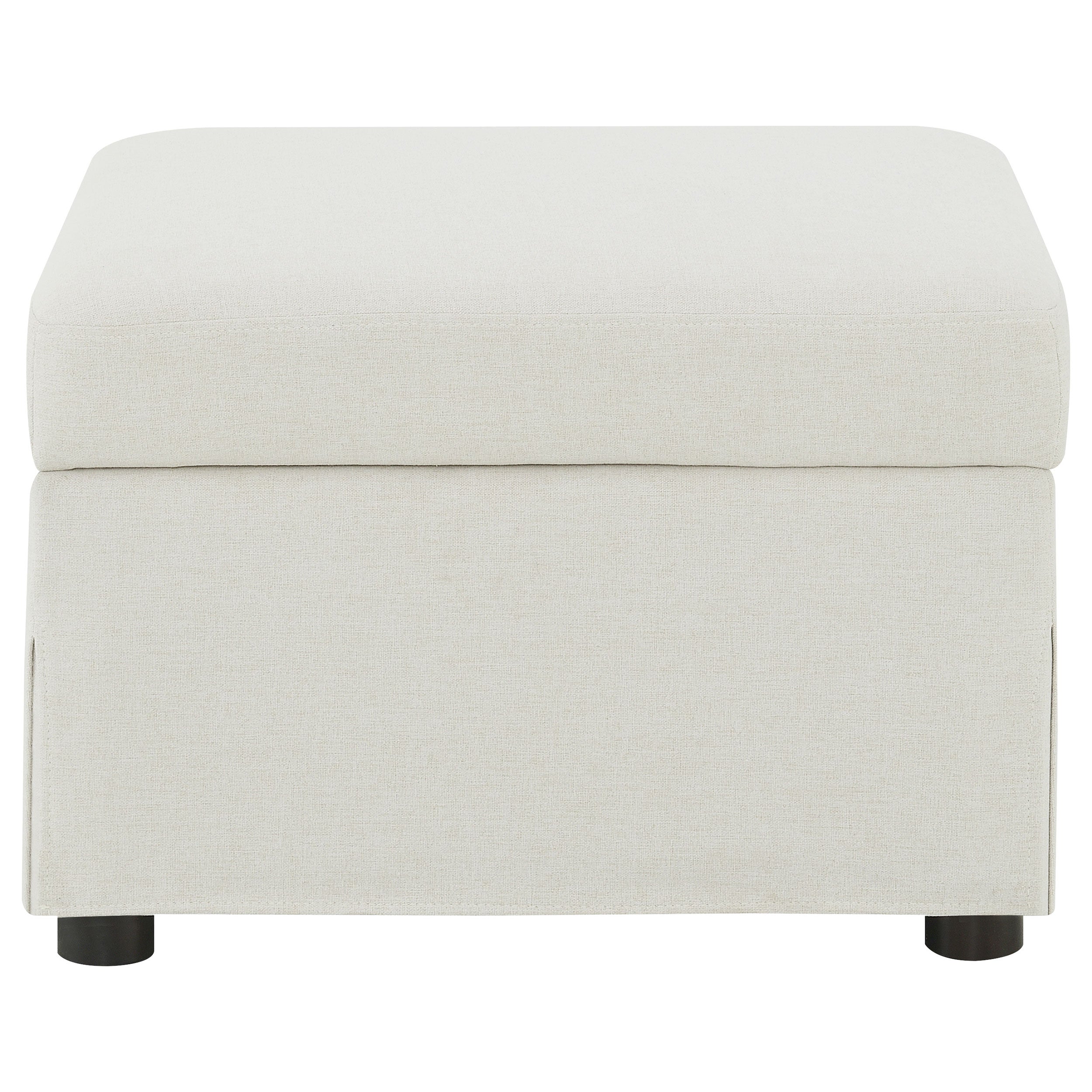 Winter Upholstered Hydraulic Lift Top Storage Ottoman Beige — view 5