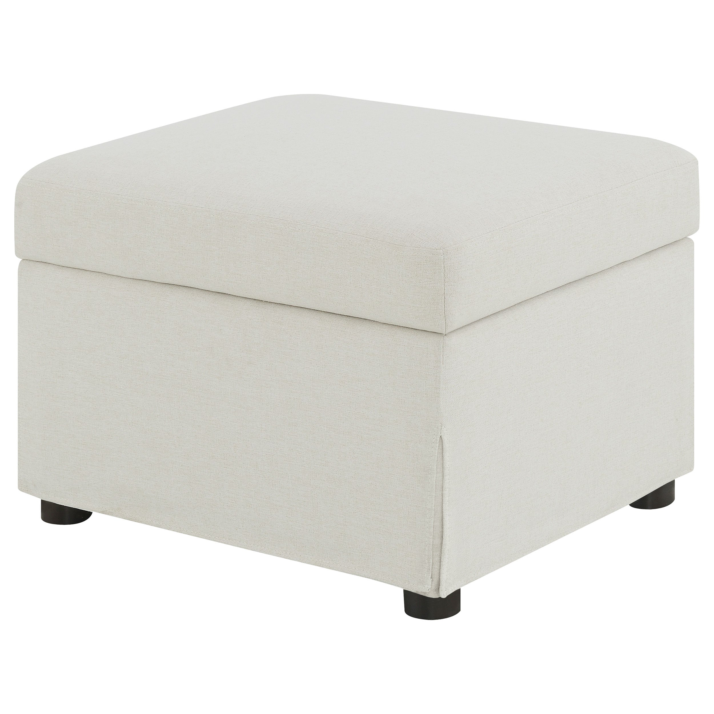 Winter Upholstered Hydraulic Lift Top Storage Ottoman Beige — view 6