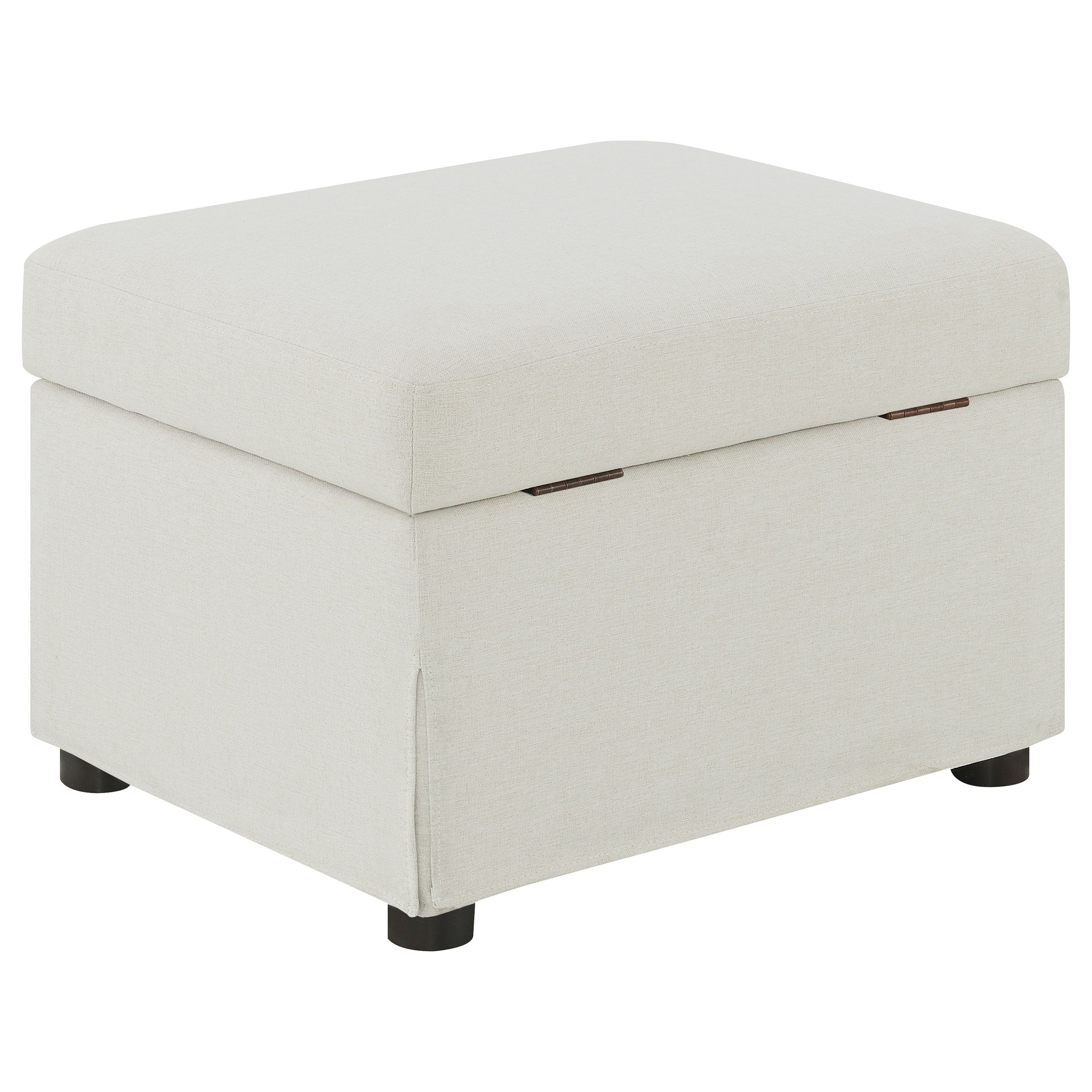 Winter Upholstered Hydraulic Lift Top Storage Ottoman Beige — view 8