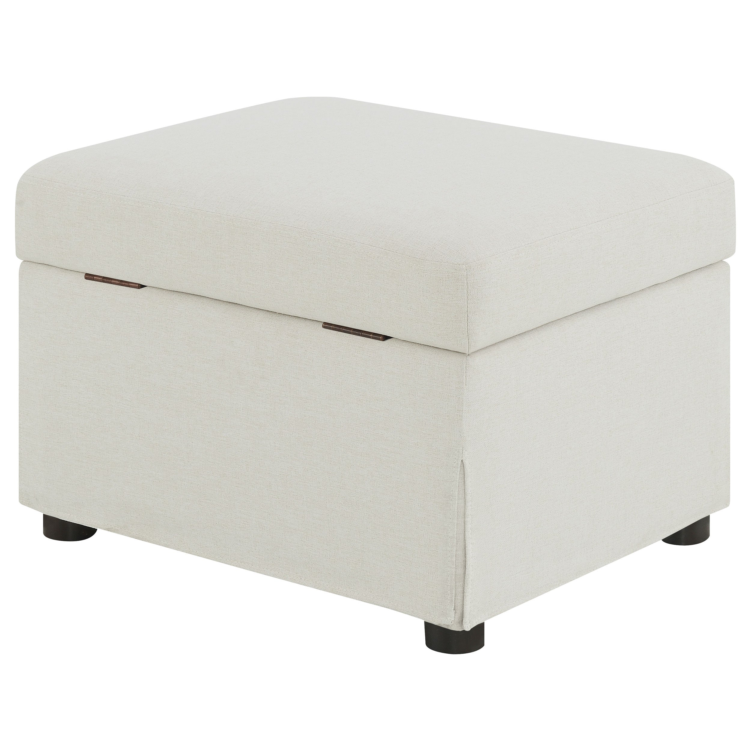 Winter Upholstered Hydraulic Lift Top Storage Ottoman Beige — view 9