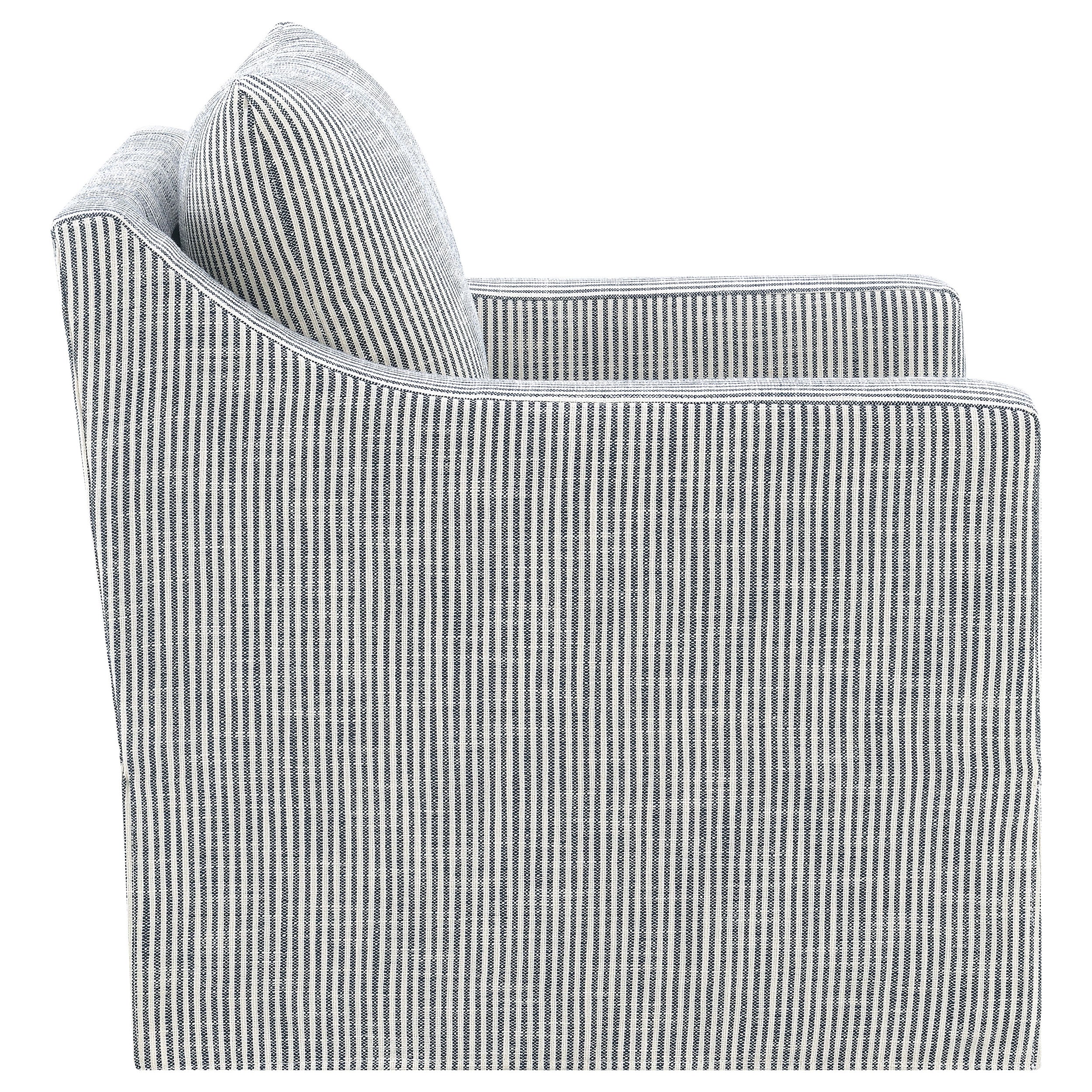 Winter Upholstered Sloped Arm Accent Swivel Chair Grey — view 8