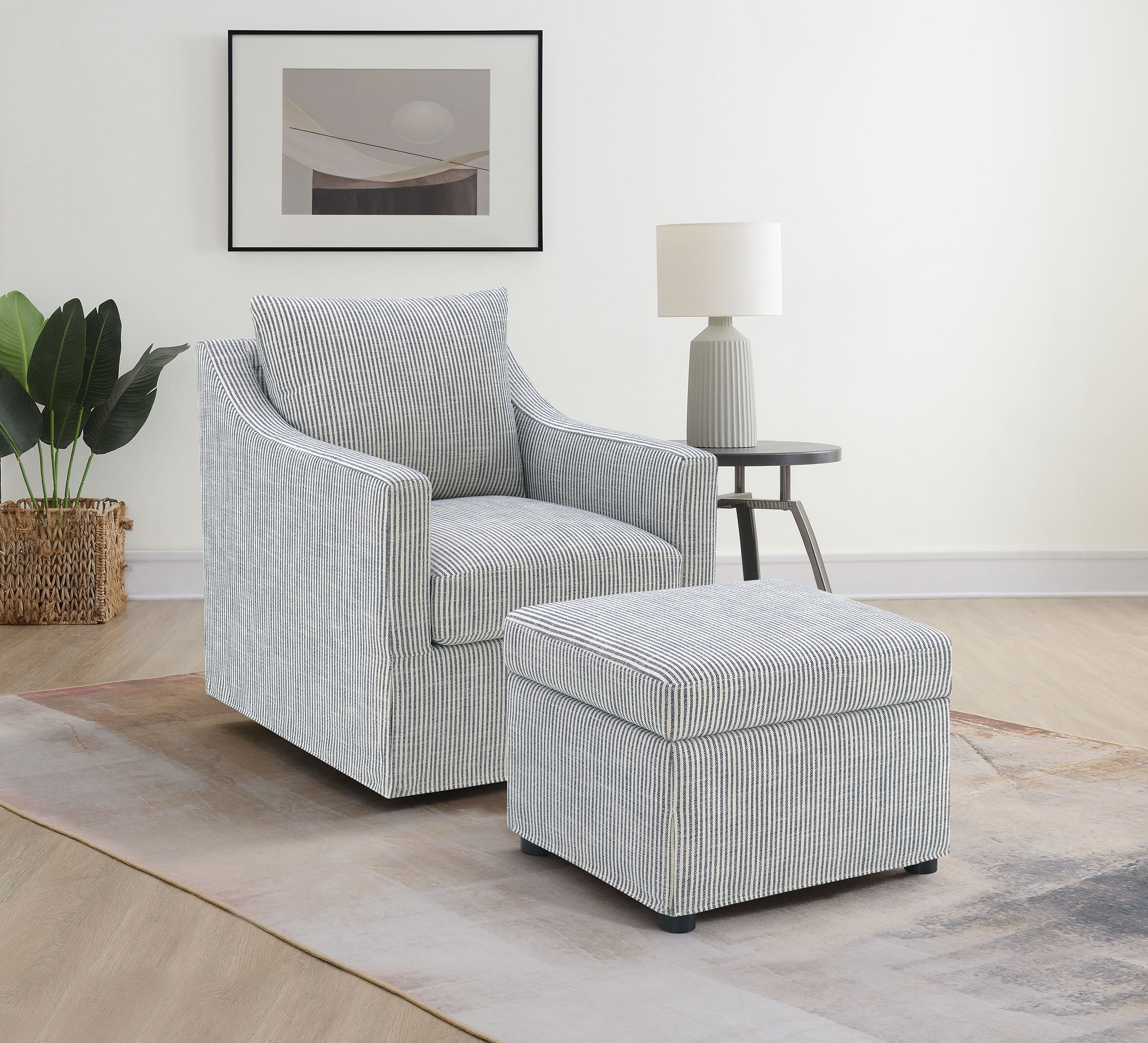 Winter Upholstered Sloped Arm Accent Swivel Chair Grey — view 12