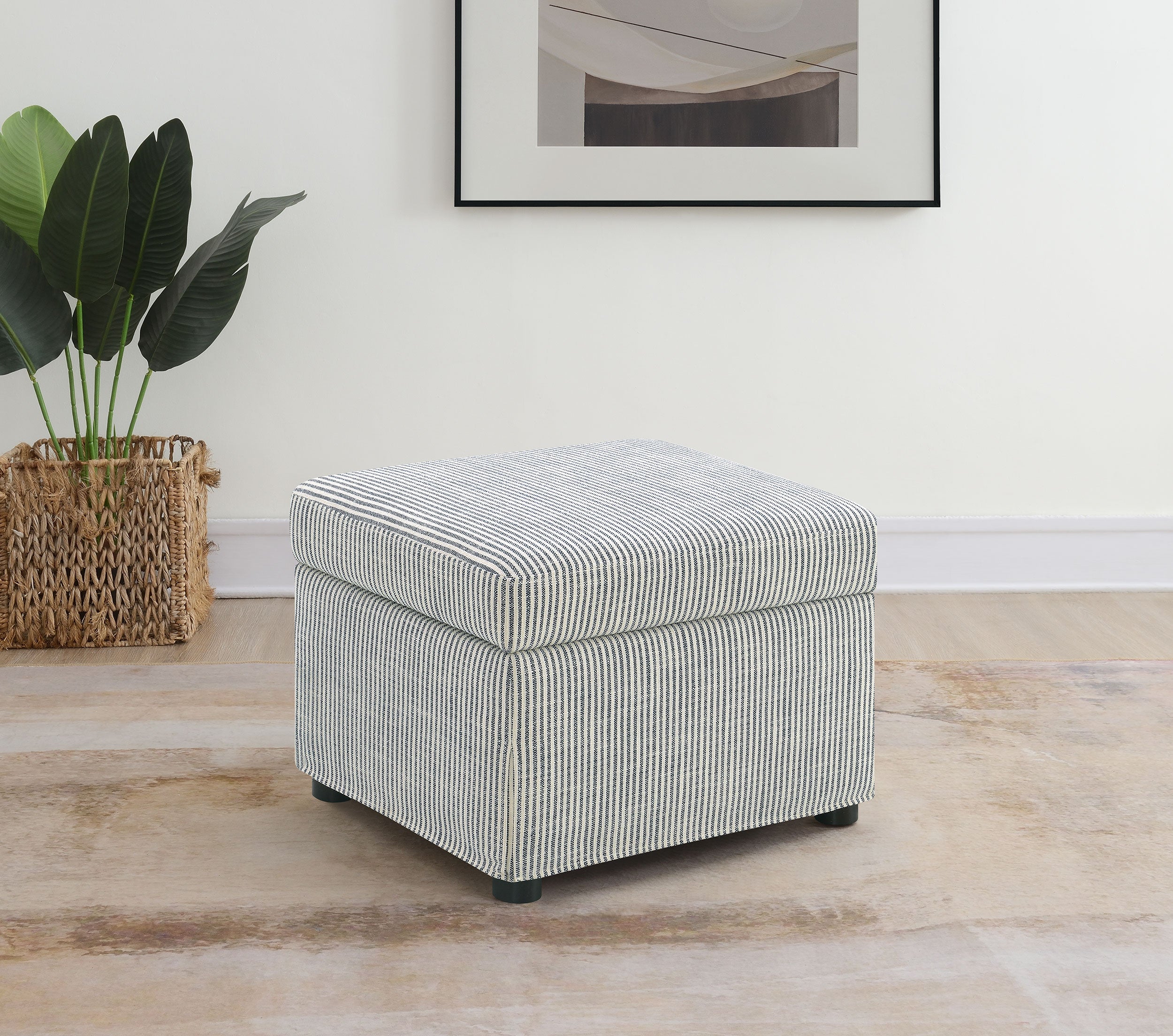 Winter Upholstered Hydraulic Lift Top Storage Ottoman Grey — view 2