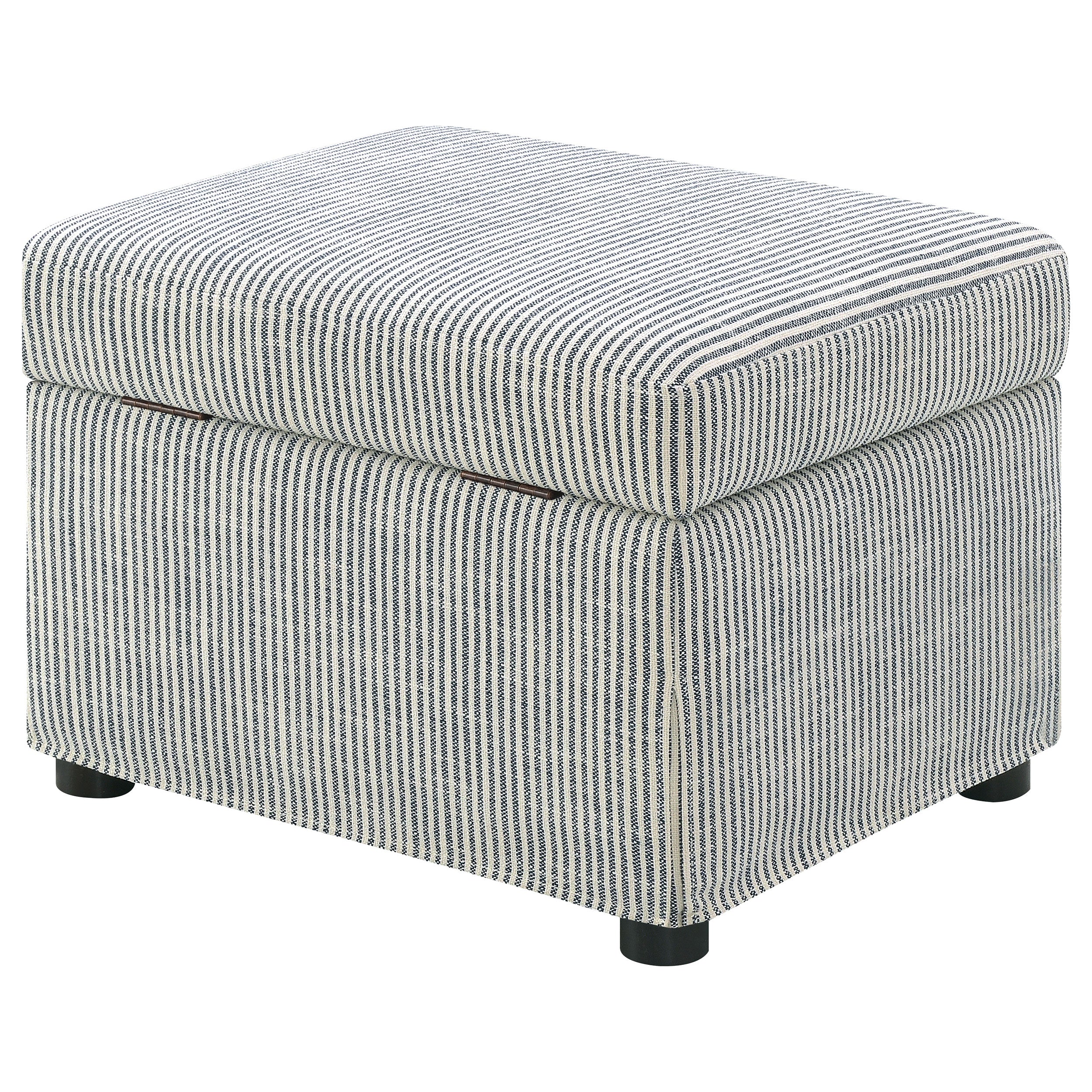 Winter Upholstered Hydraulic Lift Top Storage Ottoman Grey — view 9