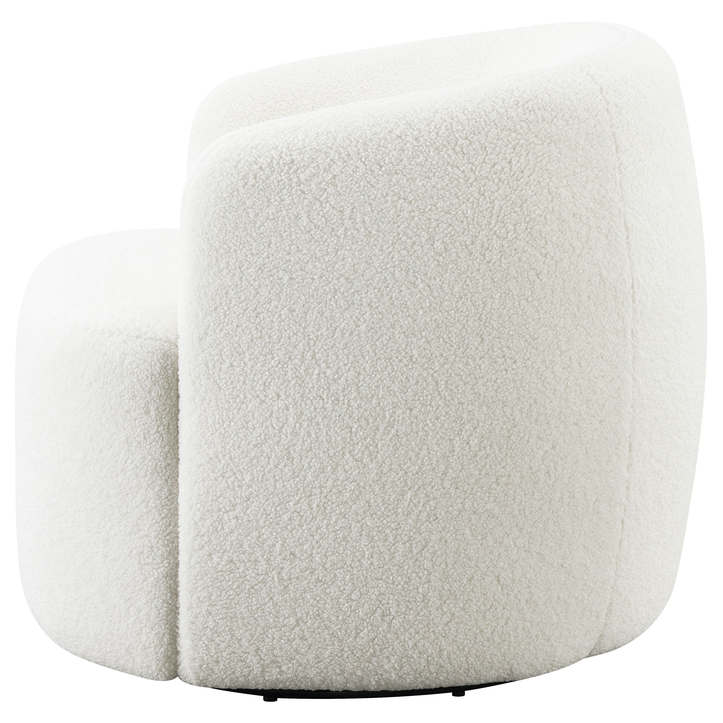 Hudson Faux Sheepskin Upholstered Swivel Chair Natural — view 5