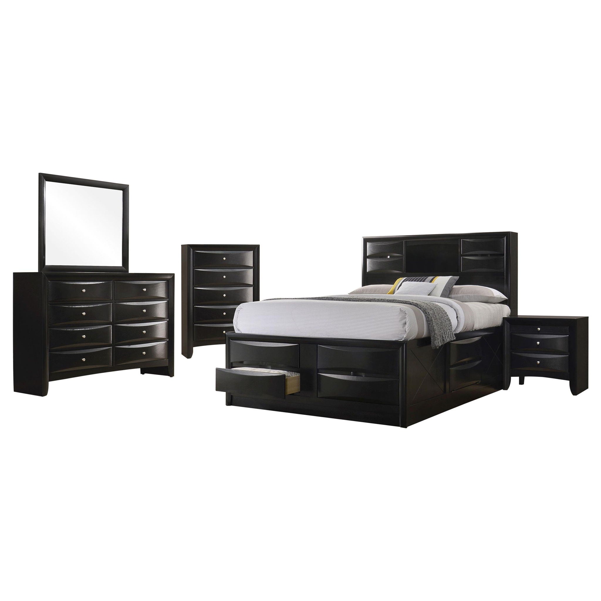 Briana 5-piece California King Bedroom Set Black