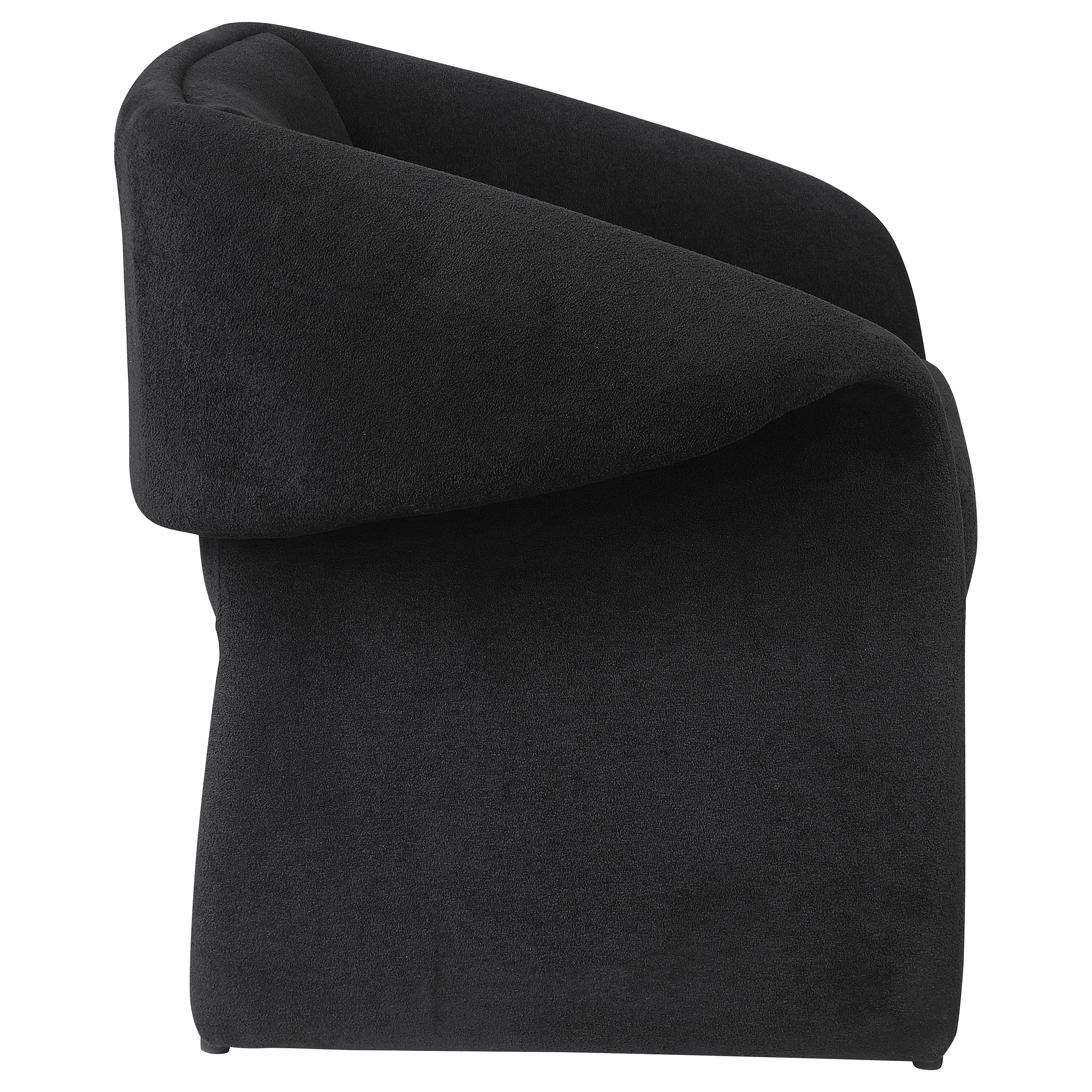 Ramsey Upholstered Sloped Arm Accent Chair Black — view 8