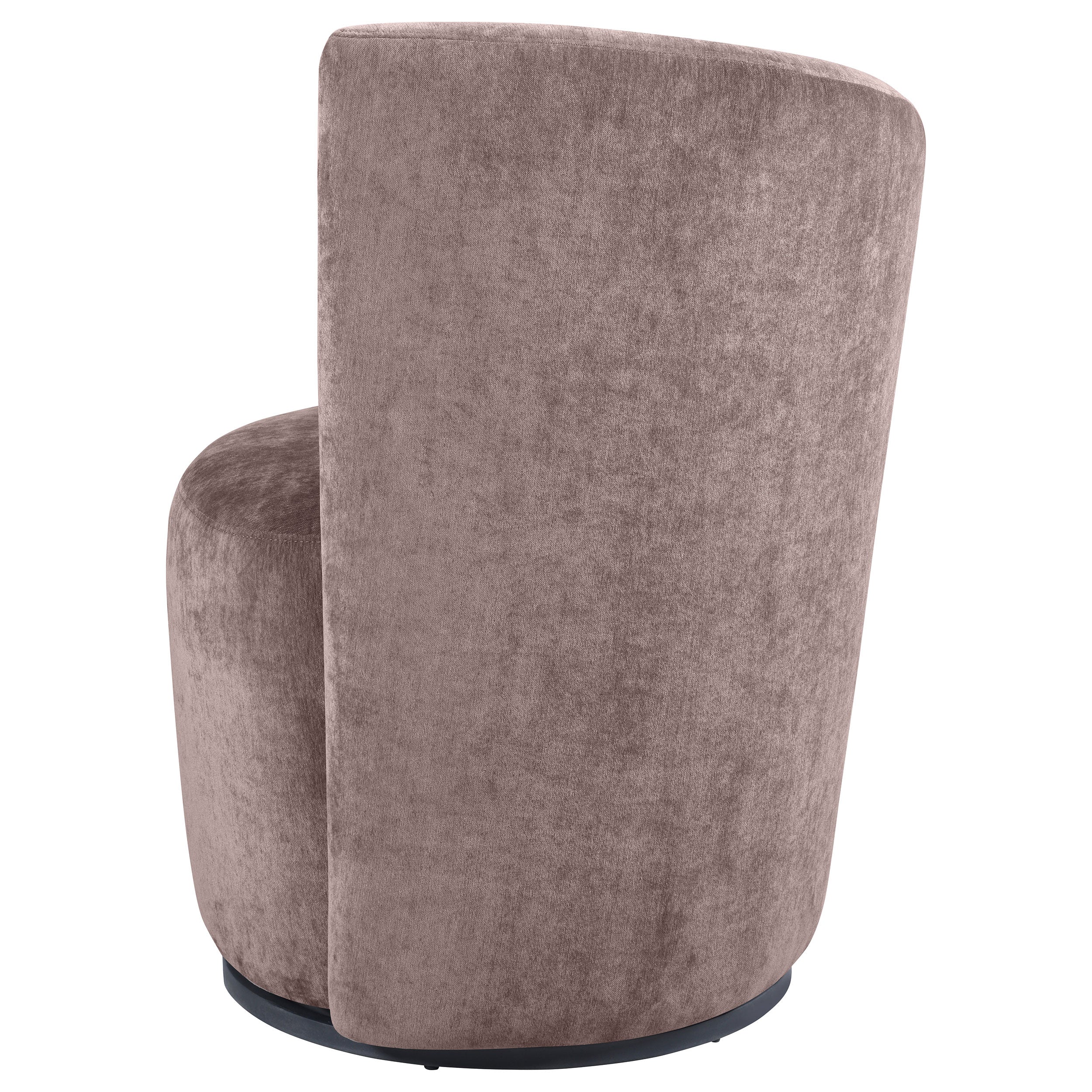 Nueva Upholstered Swivel Chair Curved Backrest Blush — view 4
