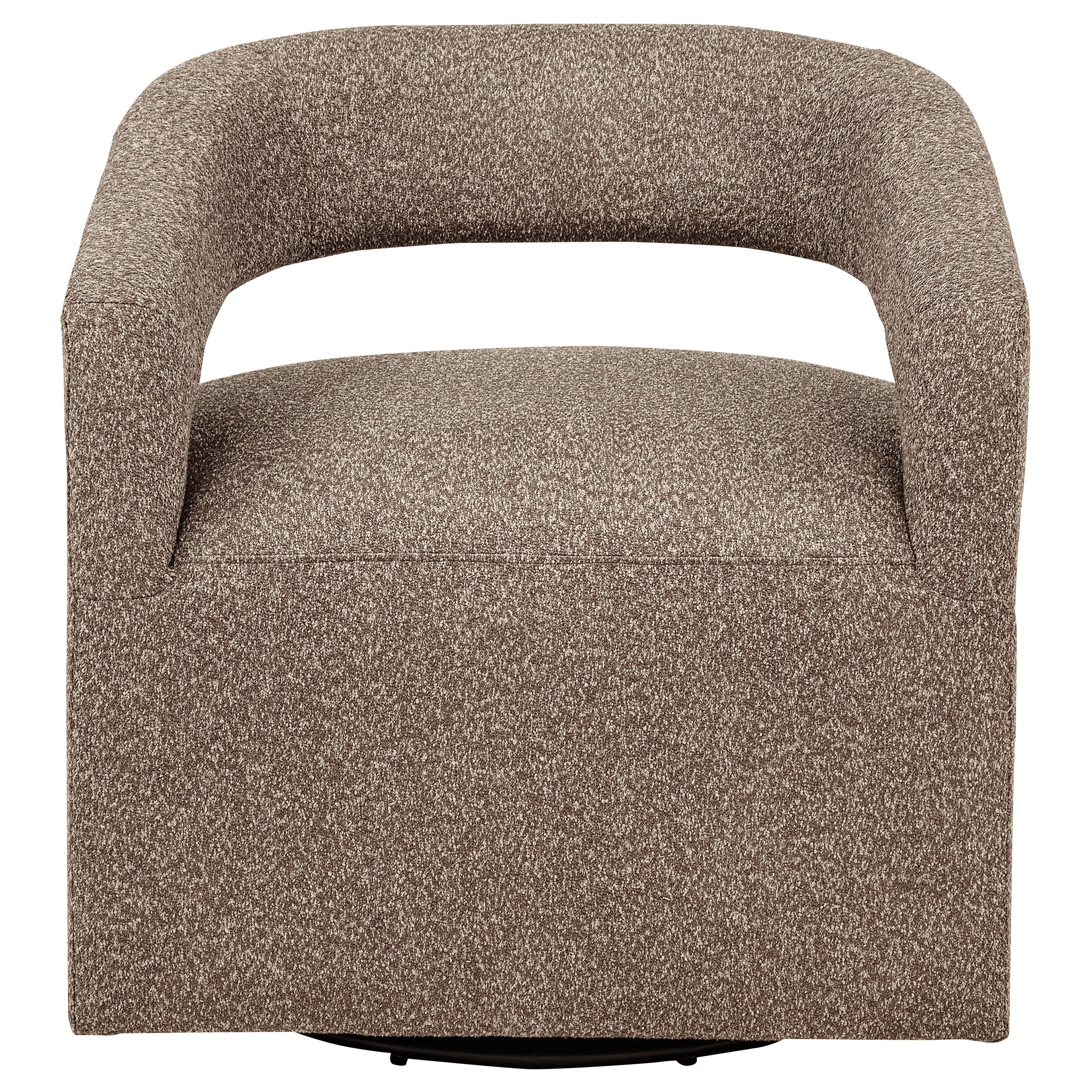 Westhill Boucle Upholstered Swivel Accent Chair Rocky Road — view 3