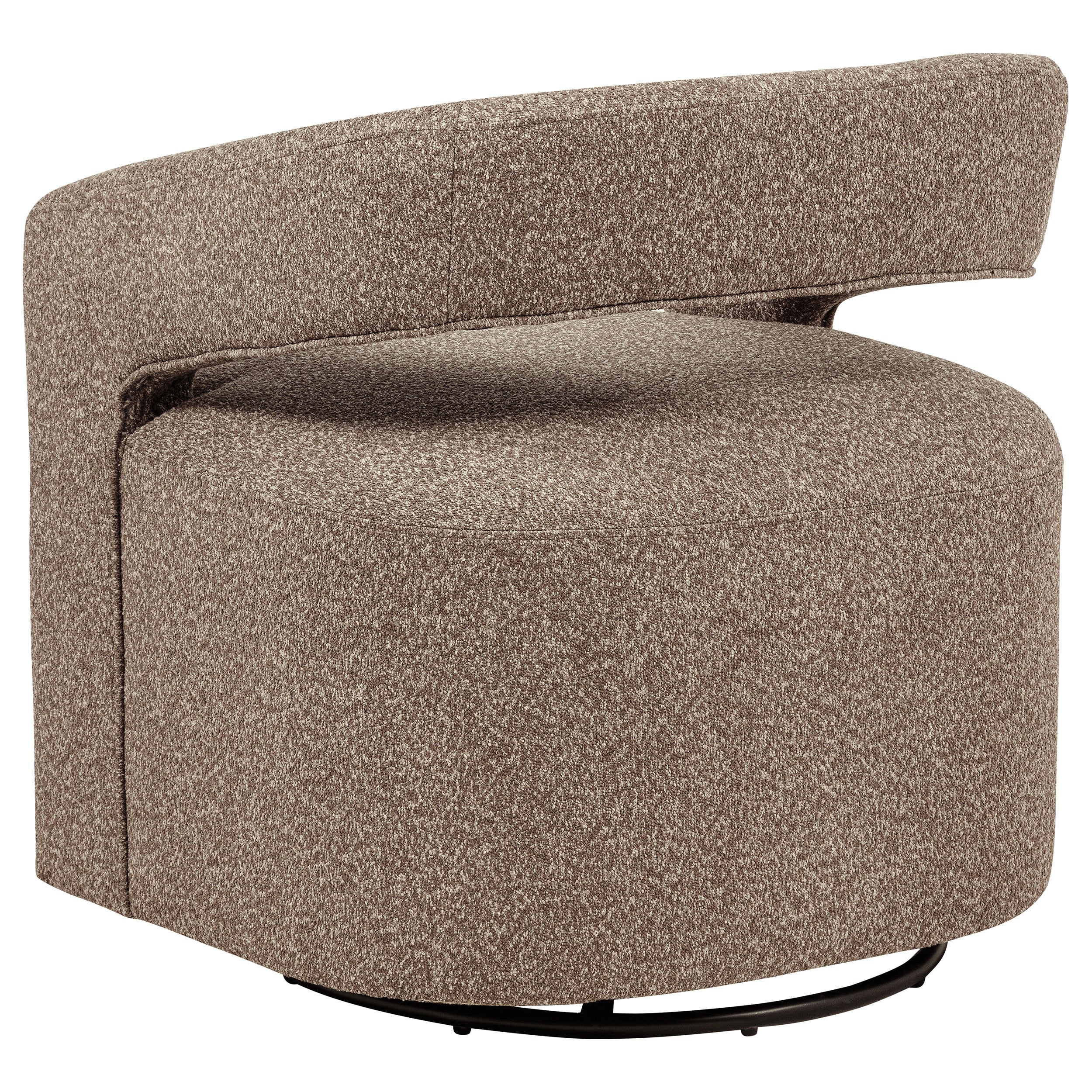 Westhill Boucle Upholstered Swivel Accent Chair Rocky Road — view 5
