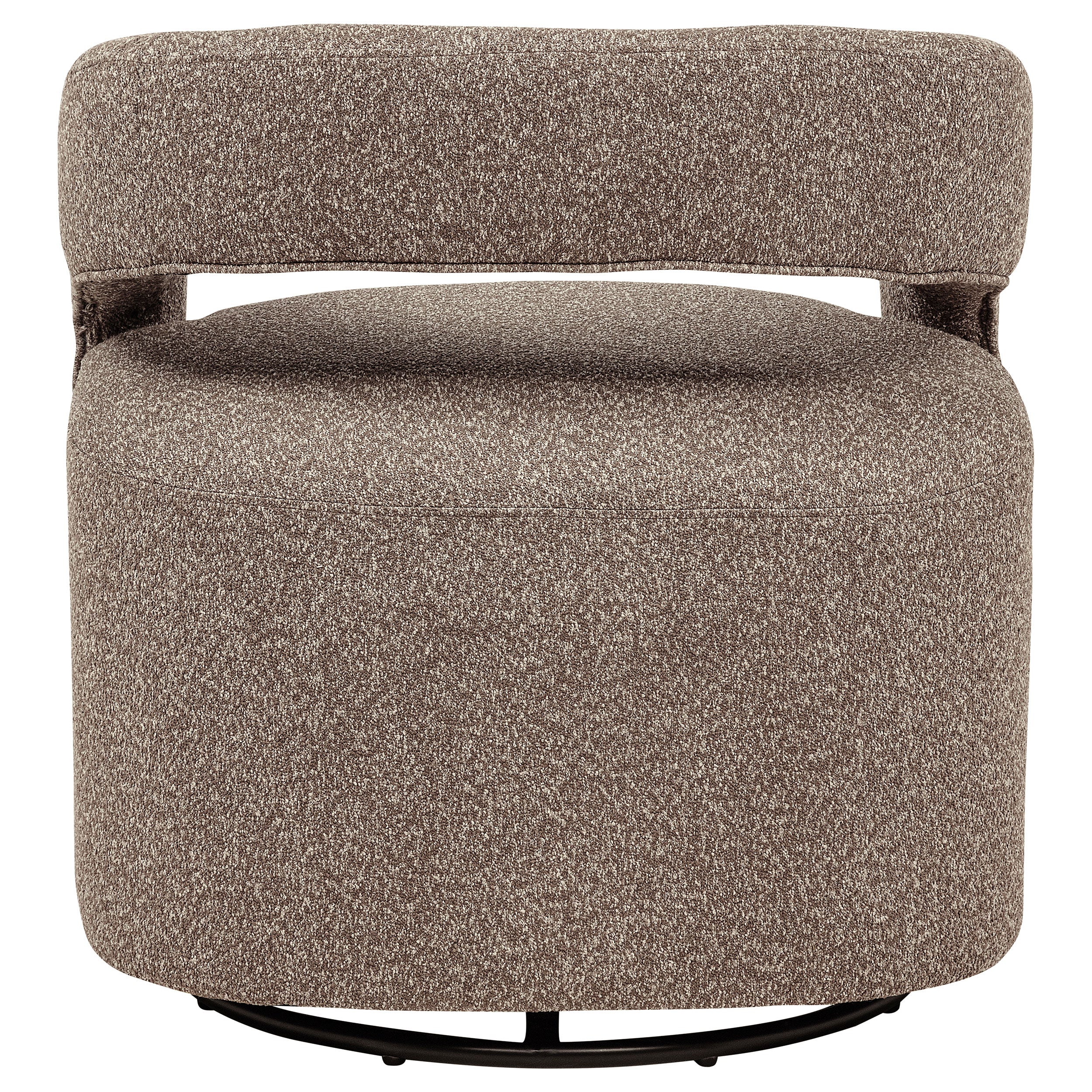 Westhill Boucle Upholstered Swivel Accent Chair Rocky Road — view 7
