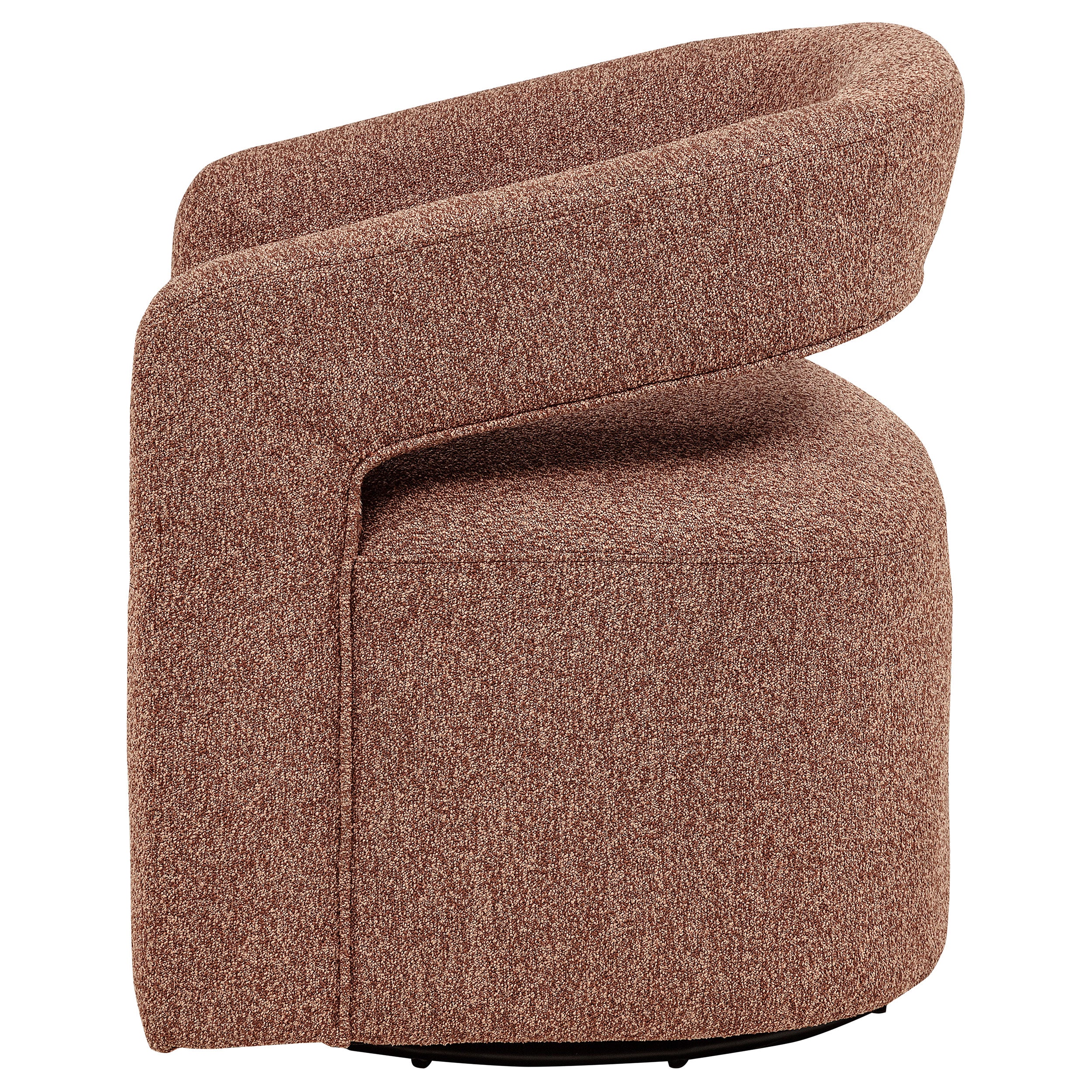 Westhill Boucle Upholstered Swivel Accent Chair Berry — view 5