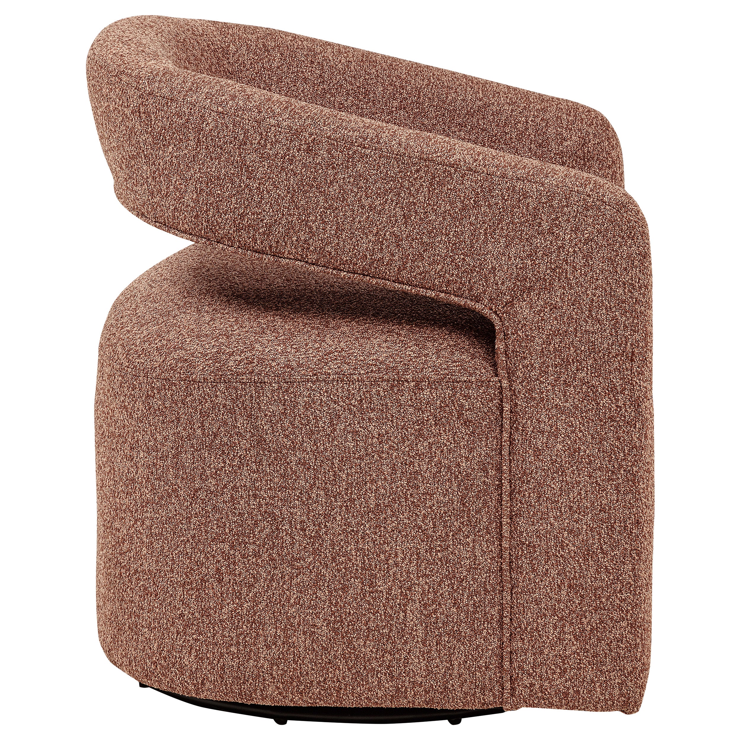 Westhill Boucle Upholstered Swivel Accent Chair Berry — view 9