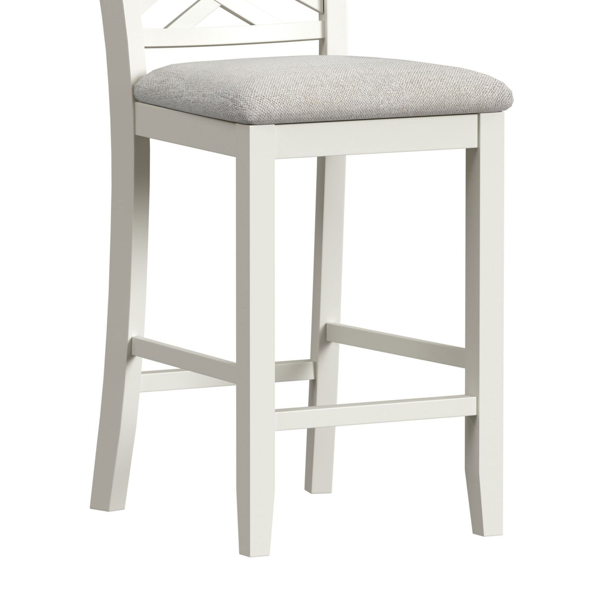 Brooks 5 Piece Counter Set With Table And 4 Upholstery Seat & Wood Back Chairs in Medium Brown & White by Elements International, view 11