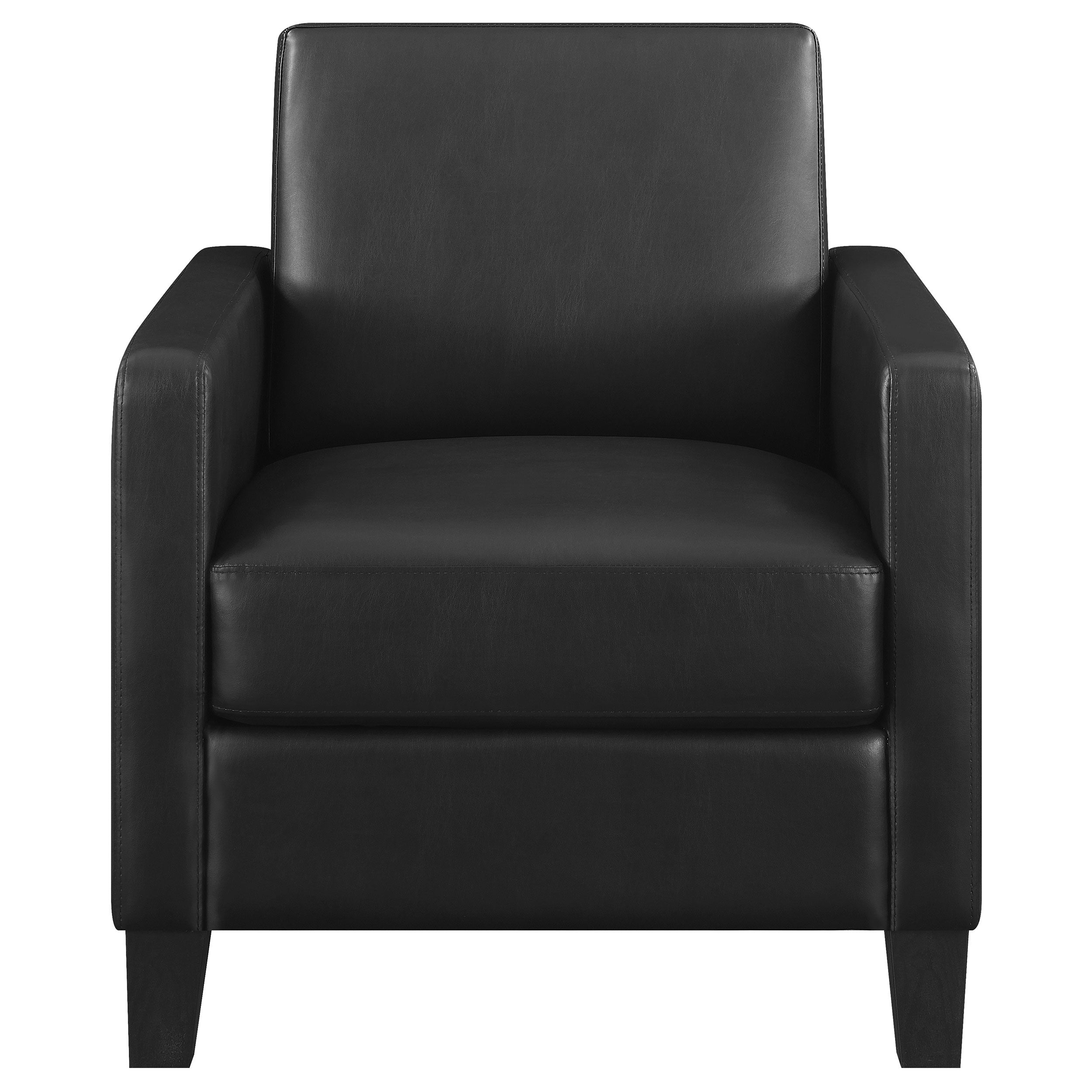 Julio Upholstered Track Arm Accent Chair Black — view 3