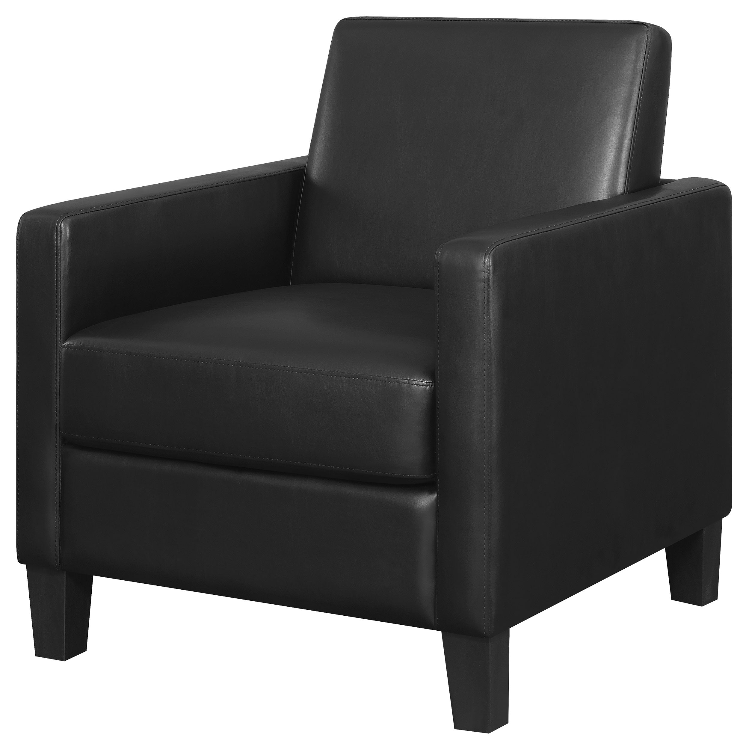 Julio Upholstered Track Arm Accent Chair Black — view 4
