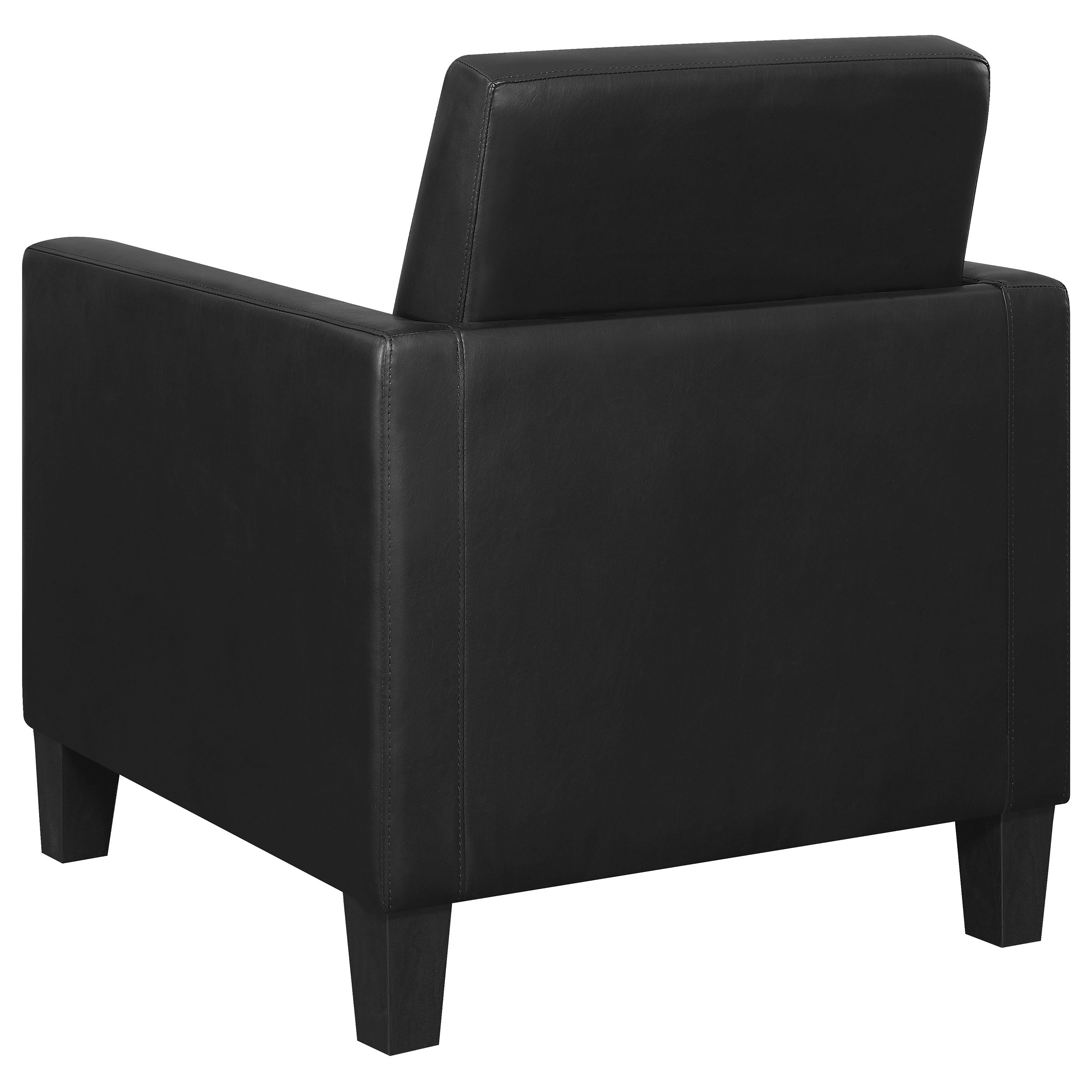 Julio Upholstered Track Arm Accent Chair Black — view 6