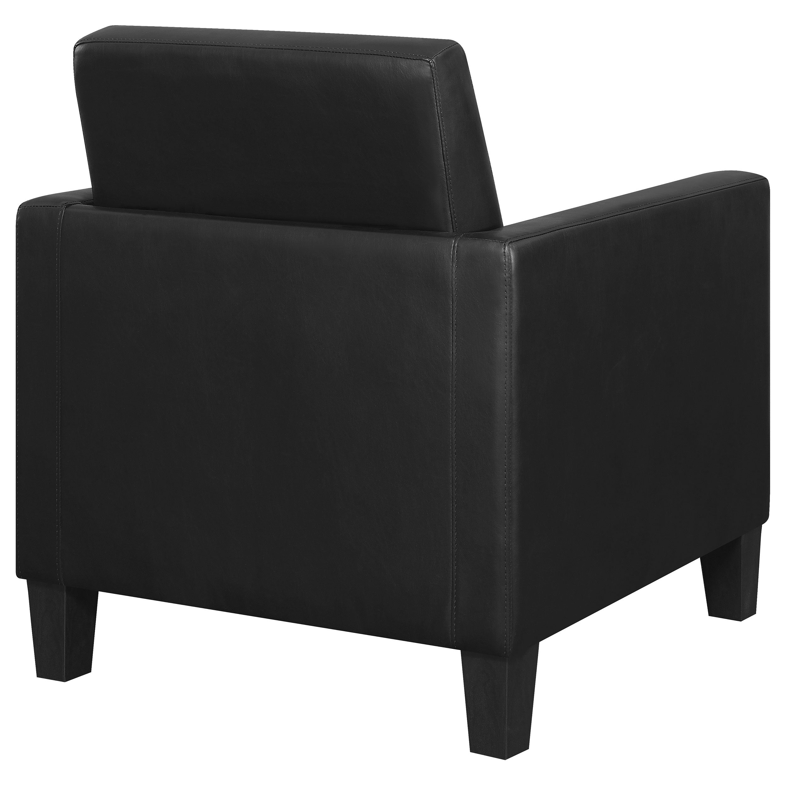 Julio Upholstered Track Arm Accent Chair Black — view 7