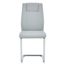 Modern Dining Chairs With Padded Seat, Metal Legs