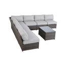 Comfortable Modern Patio Rattan Sectional Set With Cushions