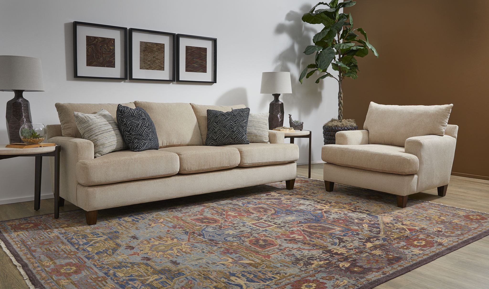 Cole - Fabric Stationary Sofa