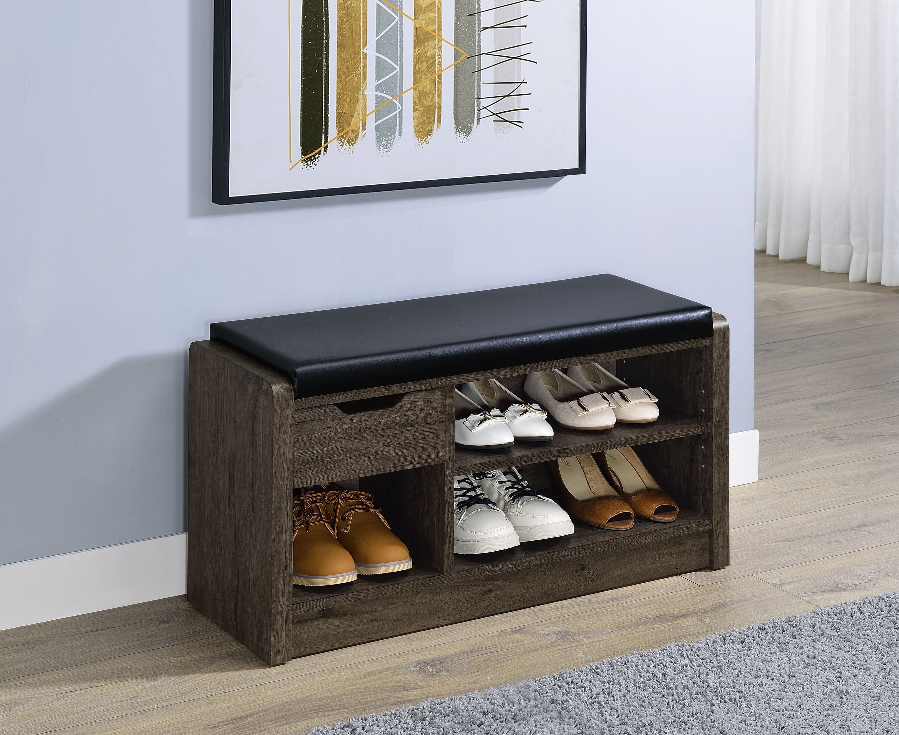 Arrington Storage Bench Smoked Oak — view 2