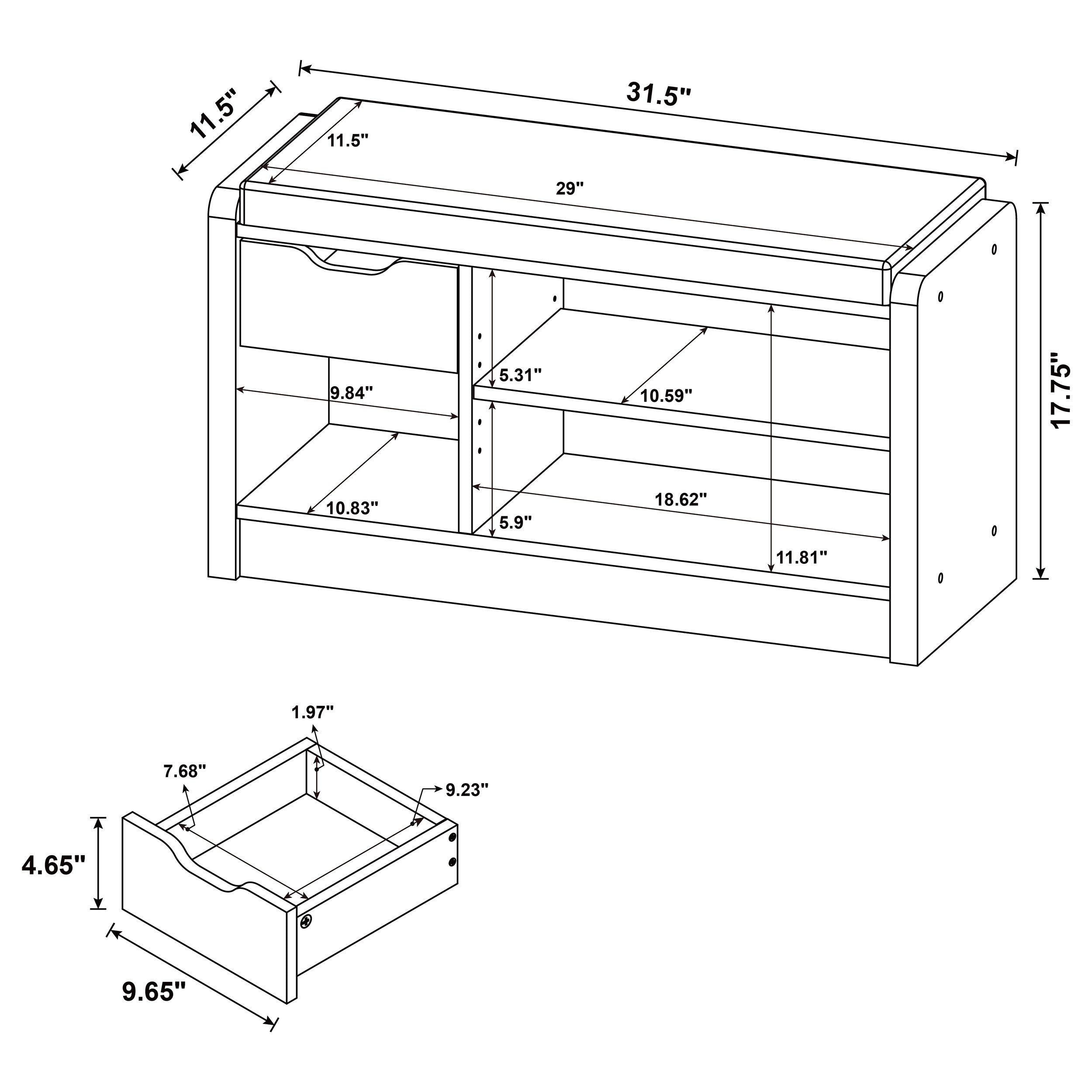 Arrington Storage Bench Smoked Oak — view 8