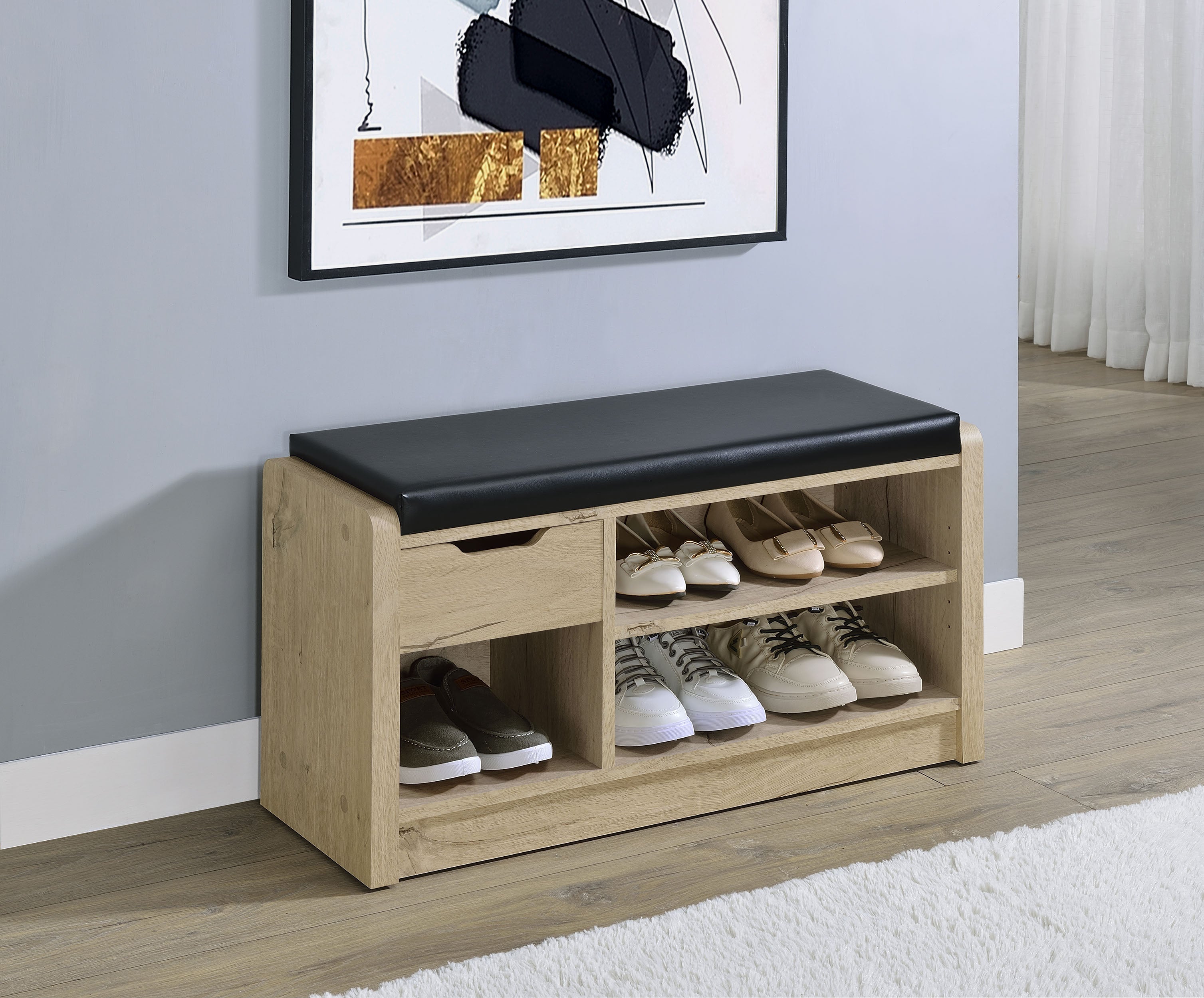 Arrington Storage Bench White Oak — view 2