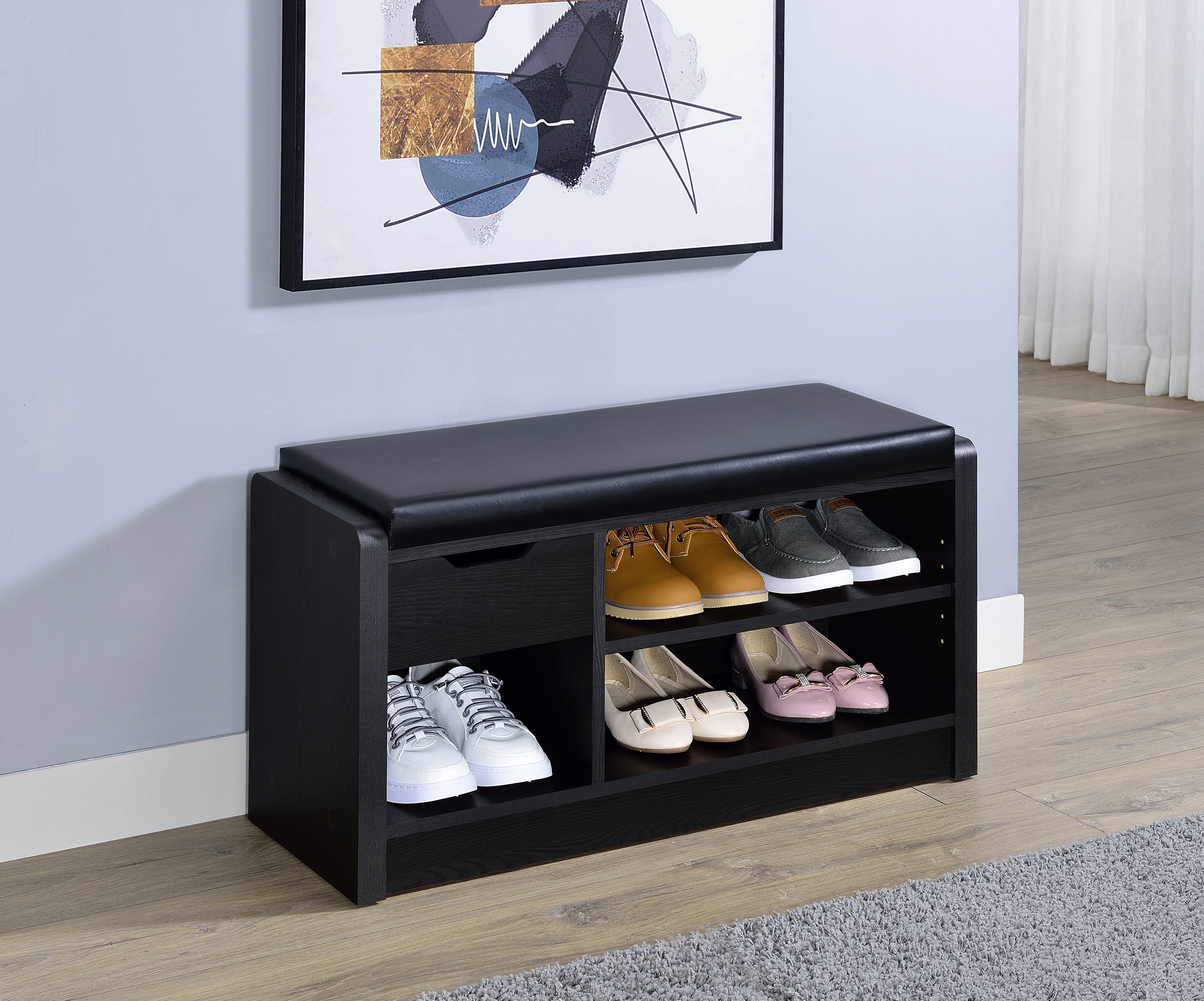 Arrington Storage Bench Black — view 2