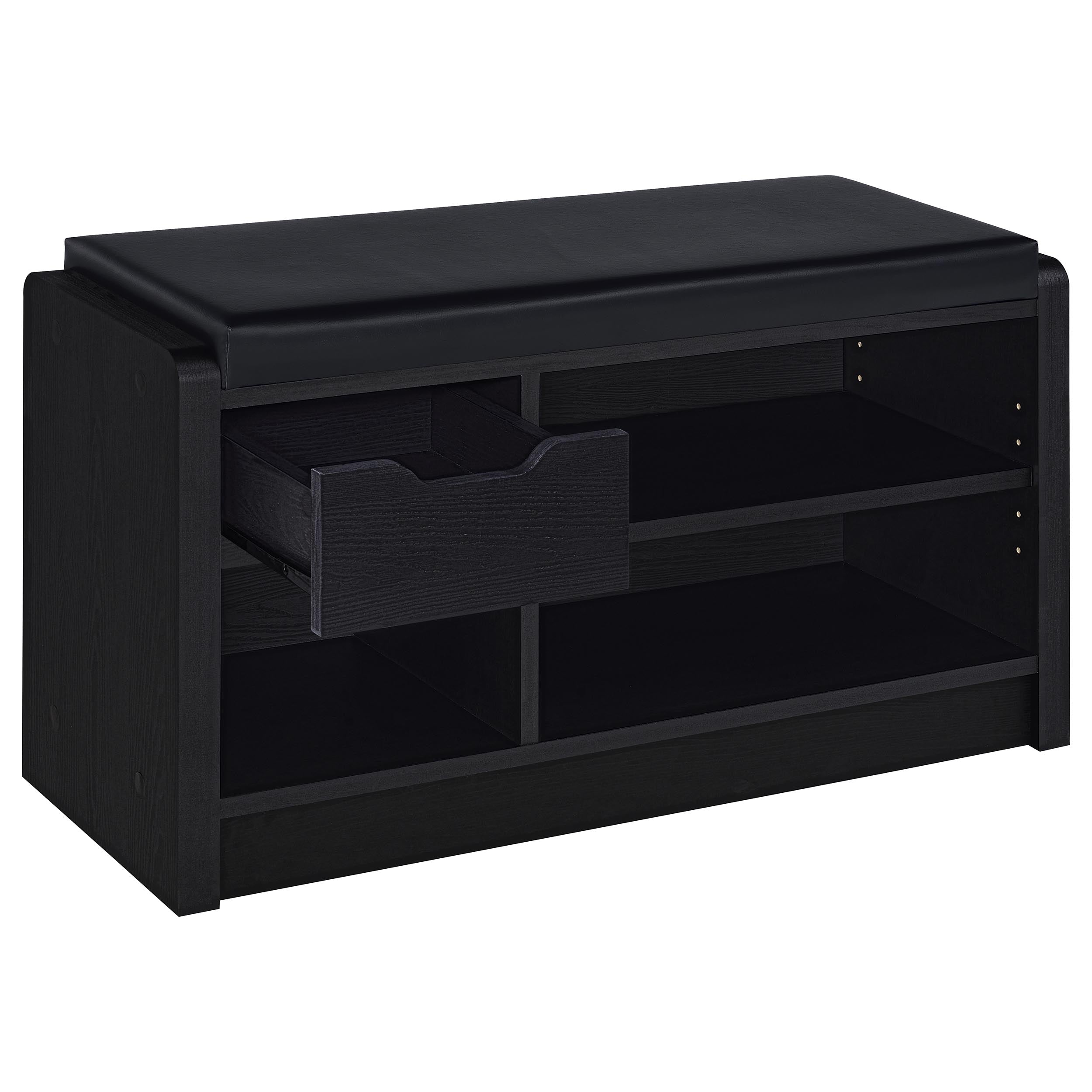 Arrington Storage Bench Black — view 3