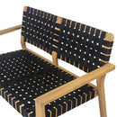 Woven Rope Outdoor Deep Seating Porch Loveseat For Garden