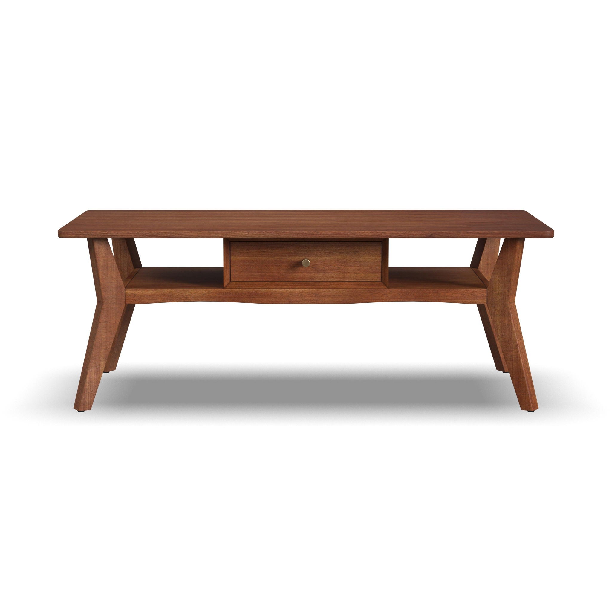 Ludwig - Occasional Rectangular Coffee Table With Drawer - Dark Brown